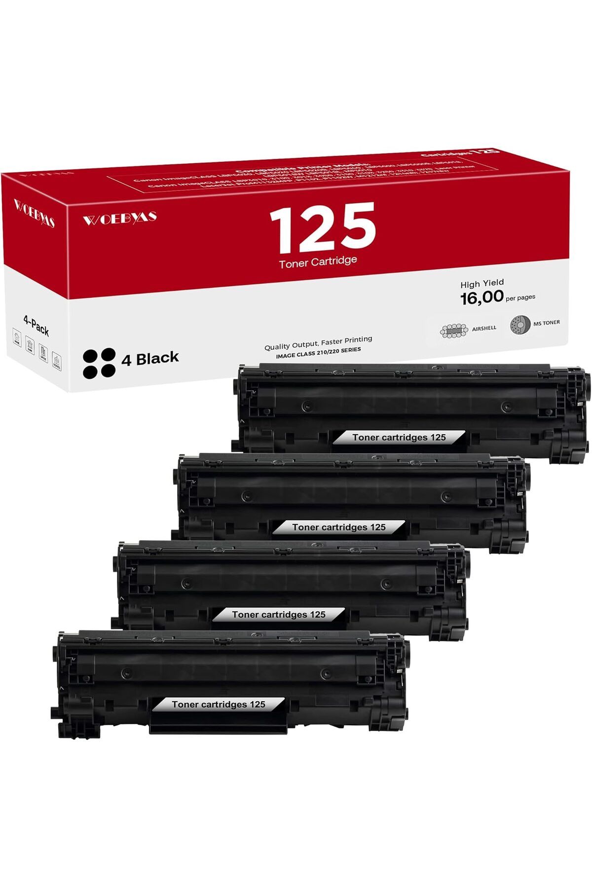Canon MUADİL Canon 125 CRG-125 3484B001 ImageCLASS LBP6030w LBP6000 MF3010 LBP3100 RESİM TEMSİLİDİR