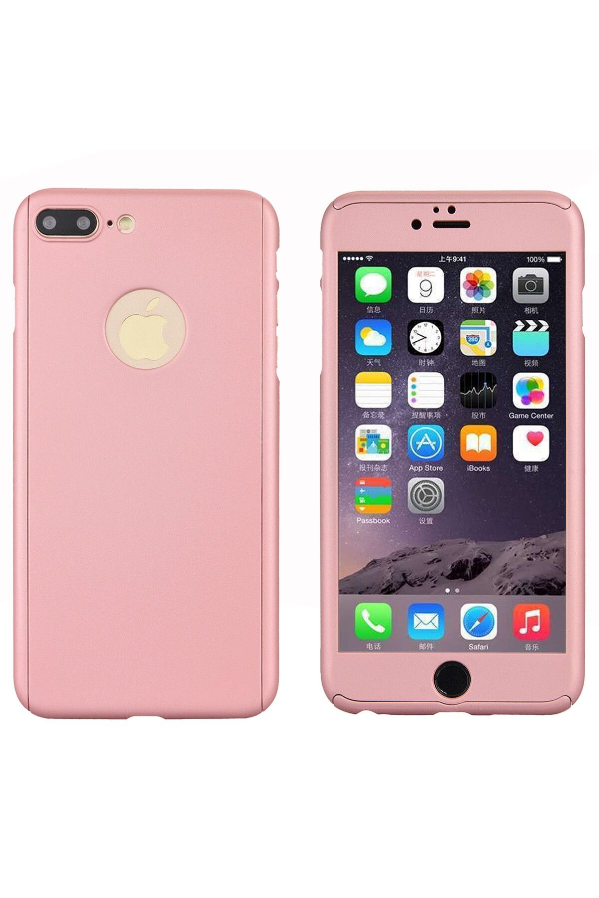 Rose-MyStyle Rose - Gold FullBody Case for Apple iPhone 7 Plus 360 degree full coverage with foil 3