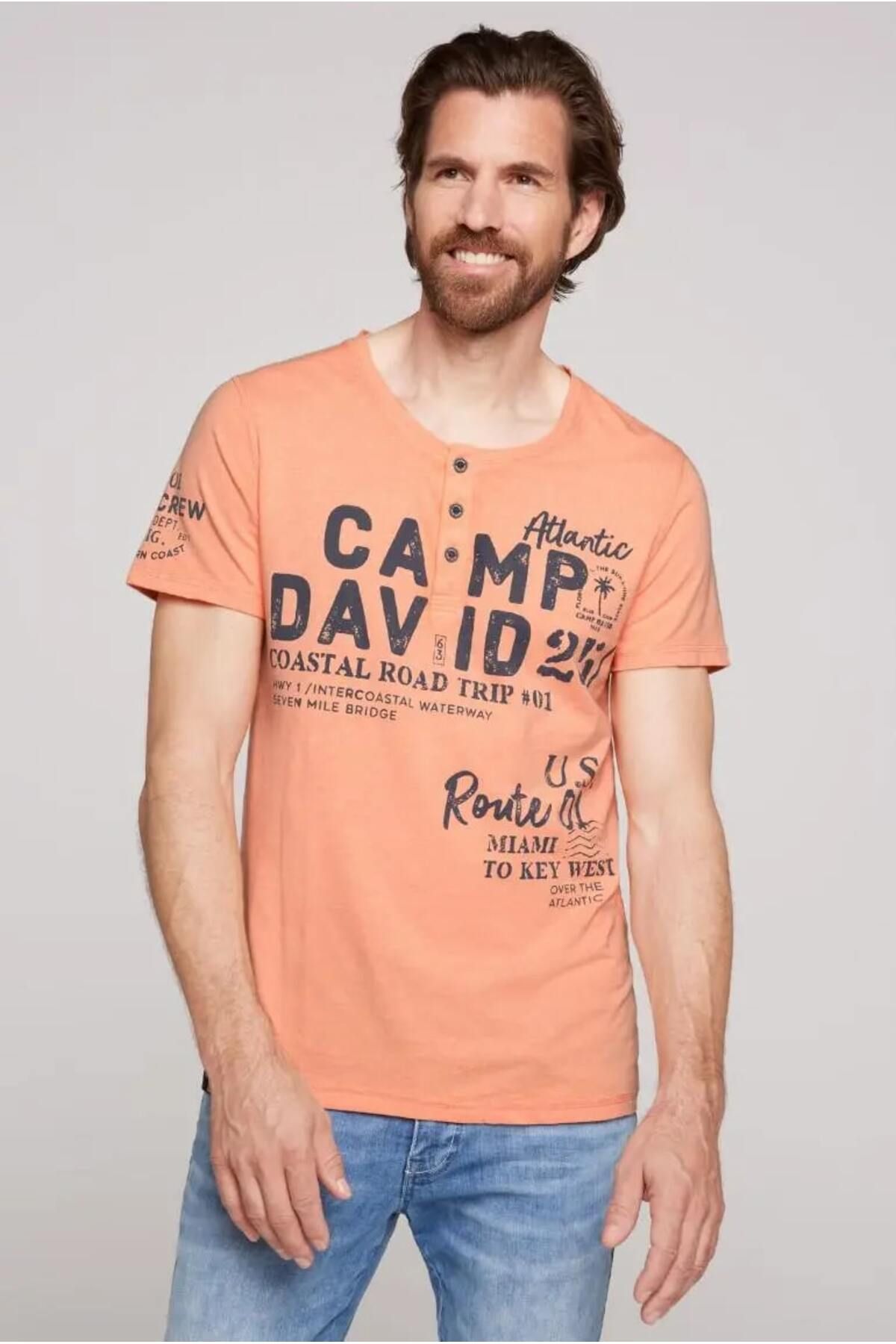 Camp David ERKEK DÜĞMELİ YAKA T-SHİRT