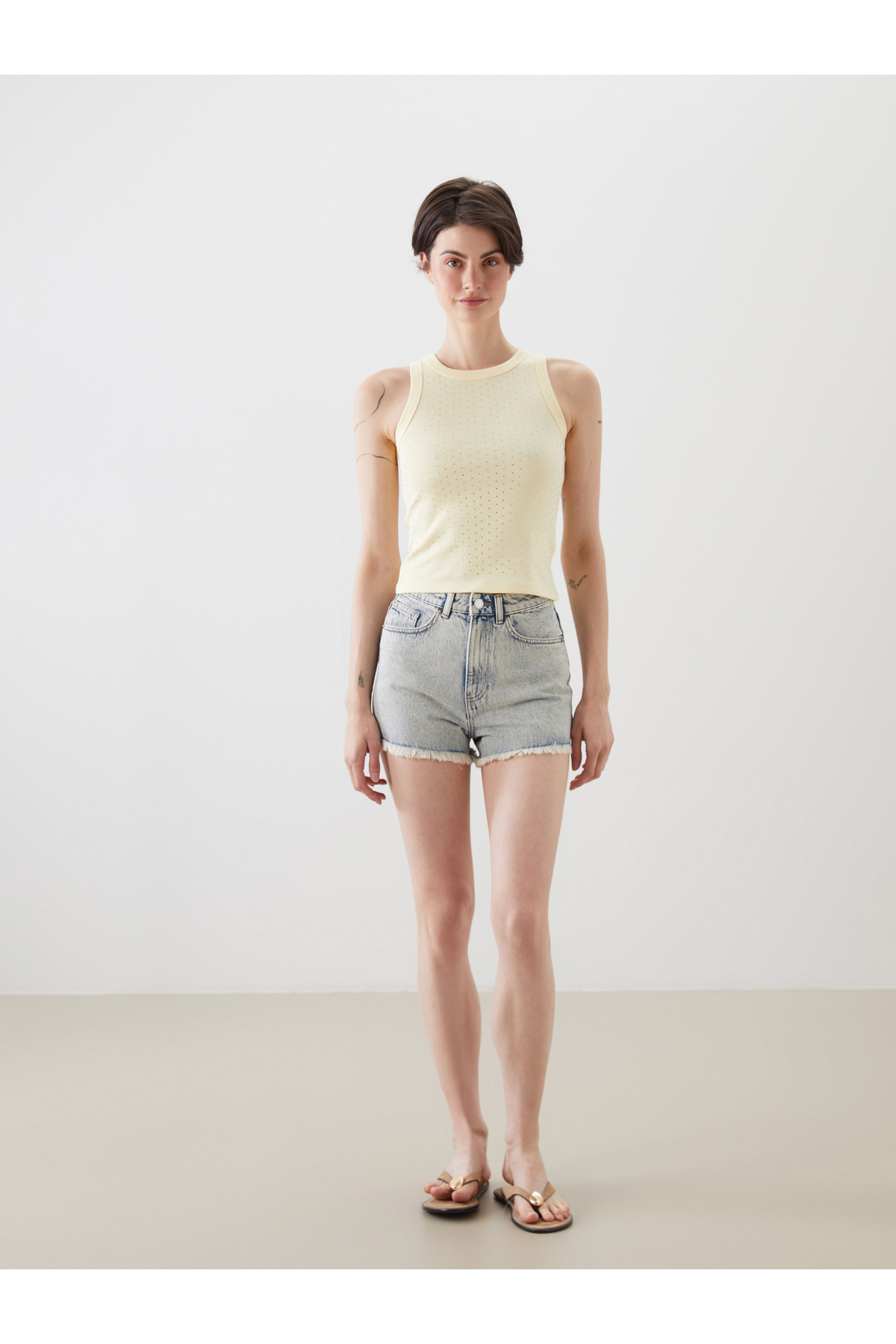 LC Waikiki-Women's Athlete with Crew Neck Stones 2