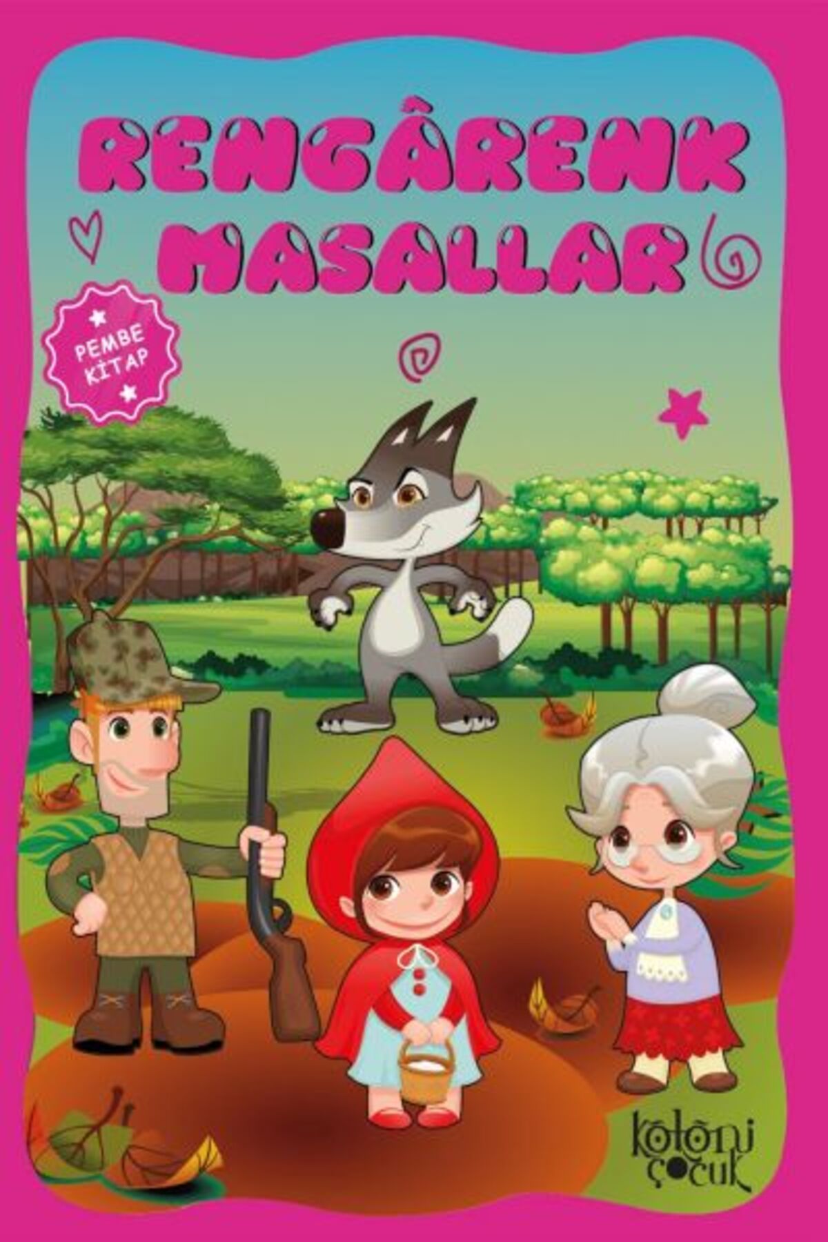 Destek Yayınları Çocuklar için Hayal ve Odak Geliştirici Rengarenk Masallar Pembe Kitap