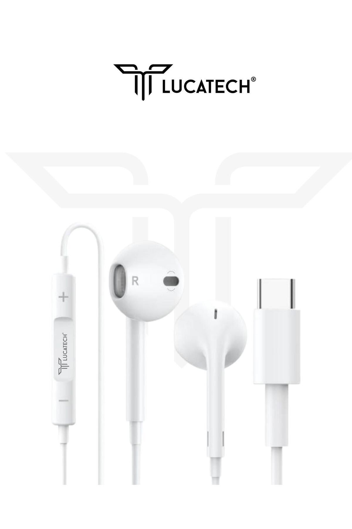 Lucatech Samsung M32/M52/A70/A71/A52/A52s/A72/A33/A53/A73/S21/S22 uyumlu Type-c Stereo Mikrofonlu Kulaklık