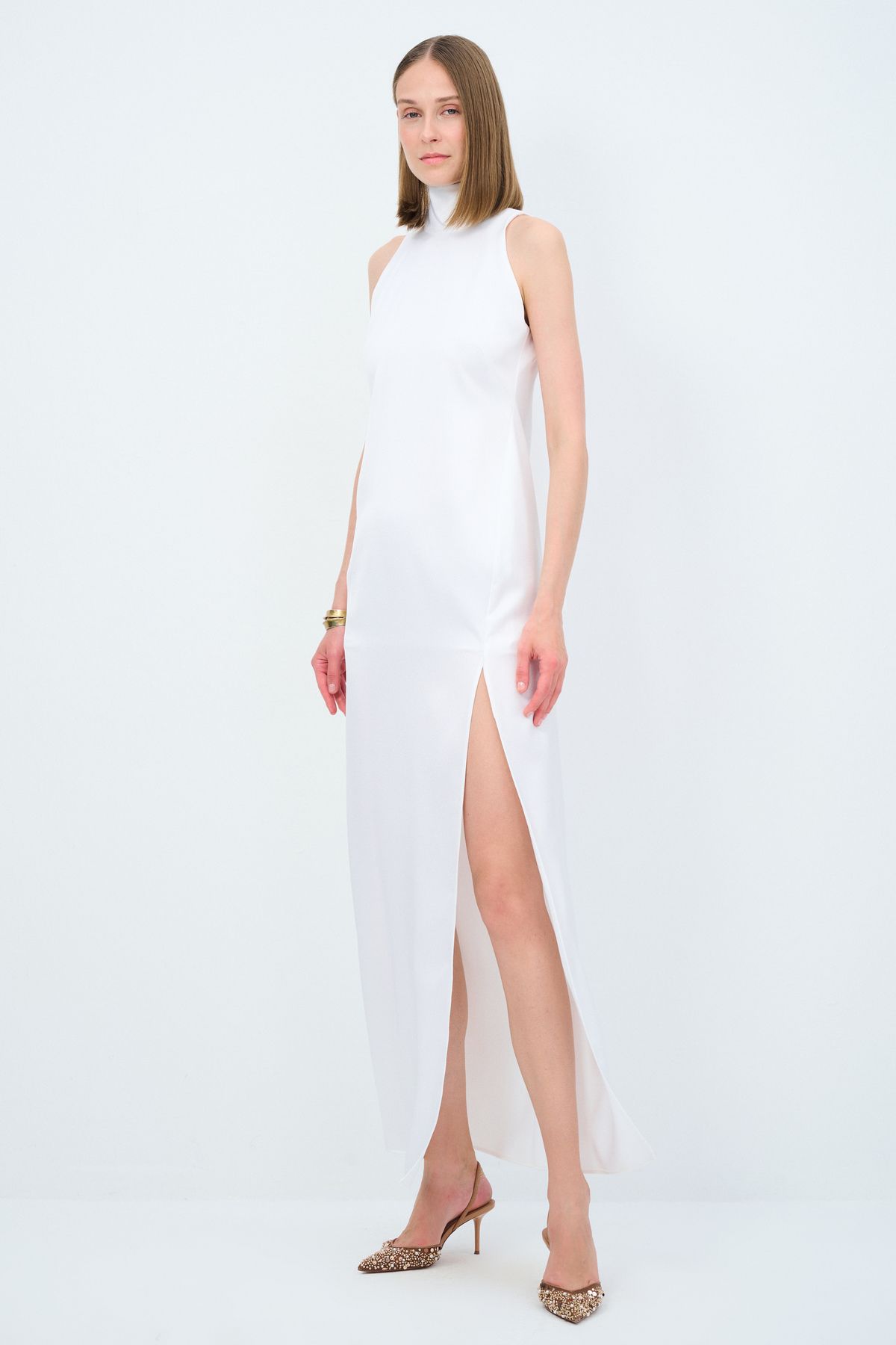 adL Night Zoom Halter Yaka Uzun Elbise