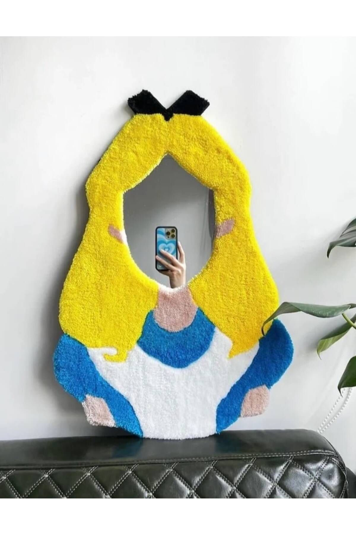 Juji Art Studio Disney Prensesleri Ayna Özel Tasarım Tuft dokuma Direkt asılabilir hazır