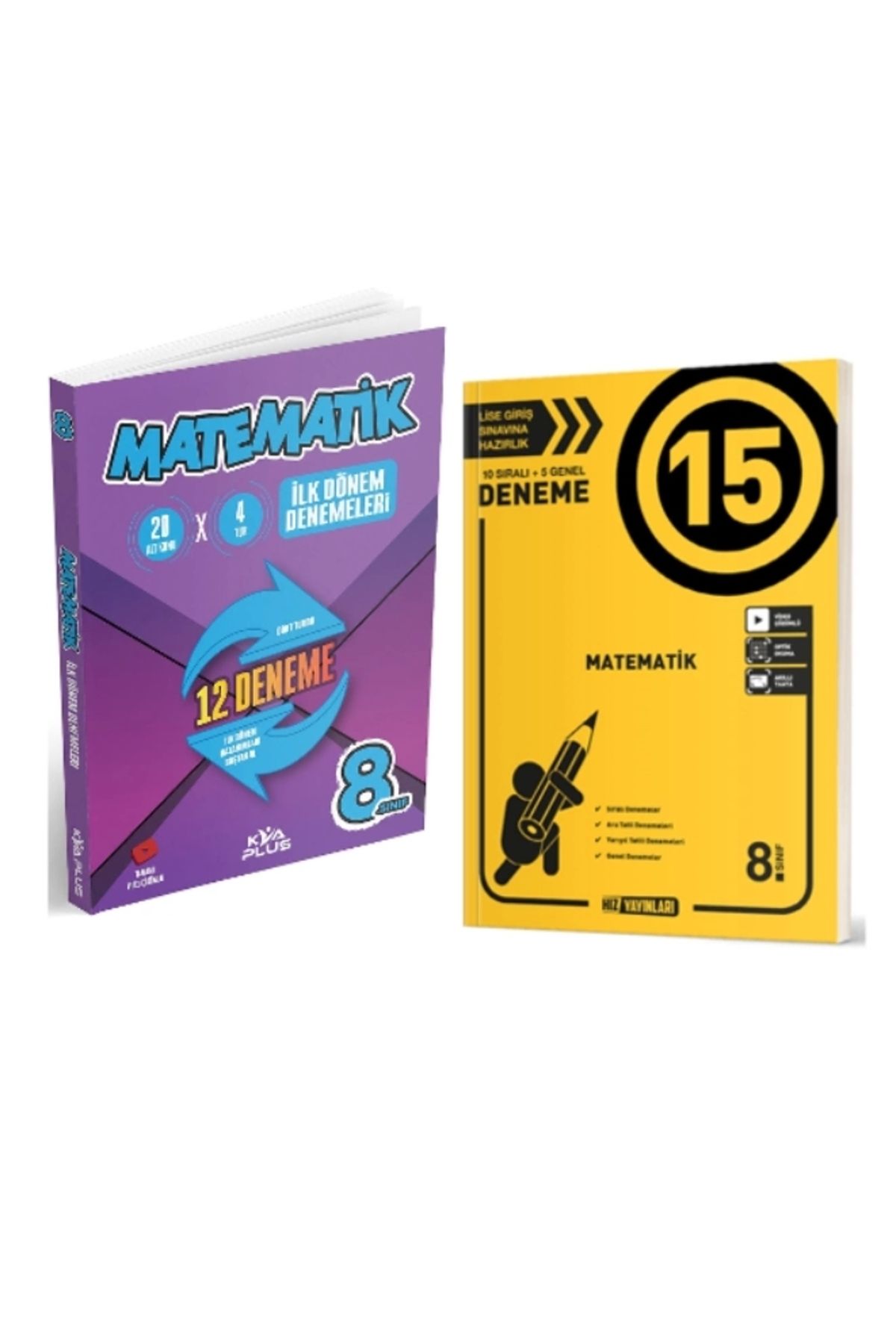 Koray Varol Yayınları KORAY VAROL YAYINLARI 8. SINIF MATEMATİK İLK DÖNEM DENEMELERİ + HIZ YAYINLARI LGS Matematik 15 li De