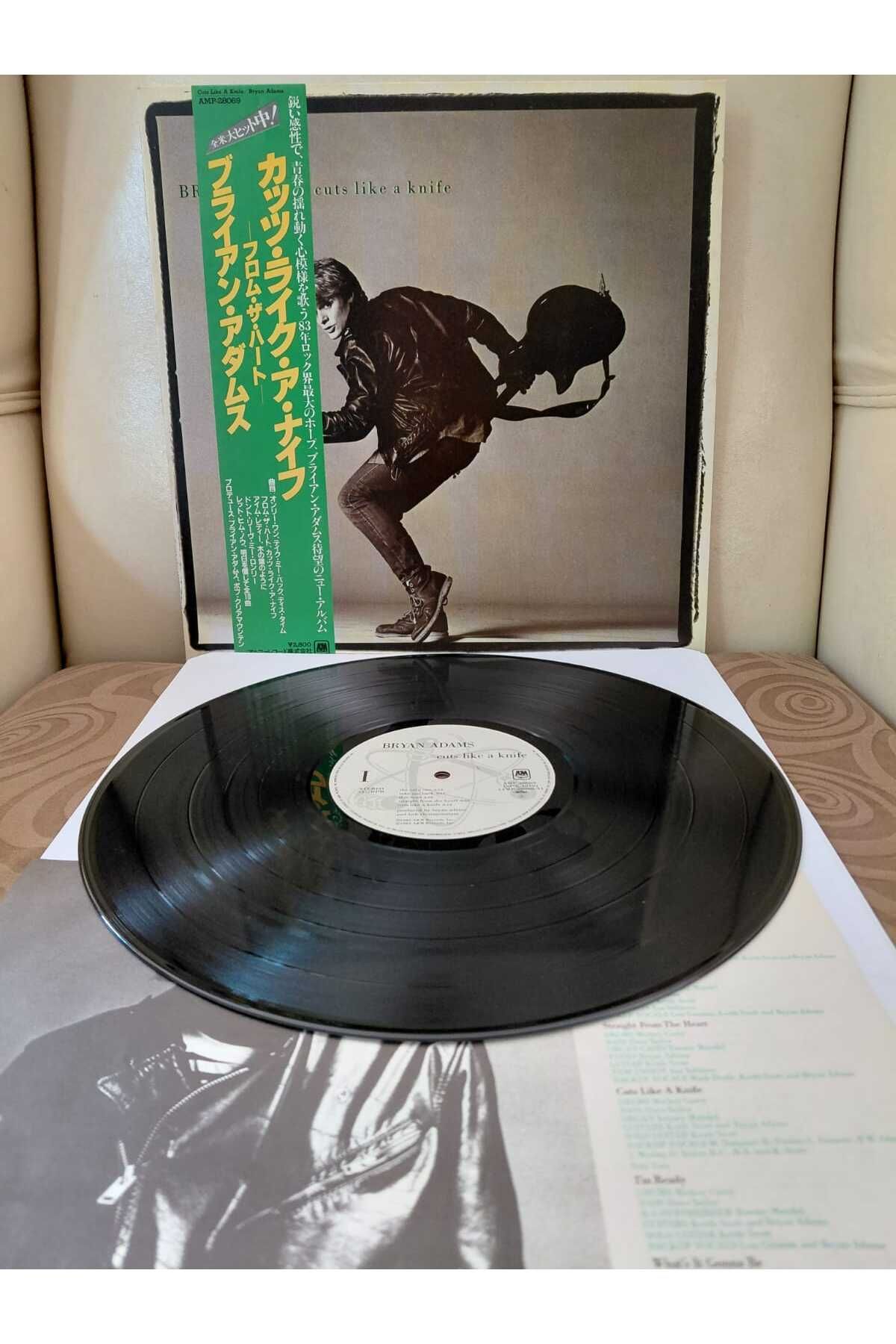 Plakperest Bryan Adams – Cuts Like A Knife - 1983 Japonya Basım LP Plak - Obi’li -2.el