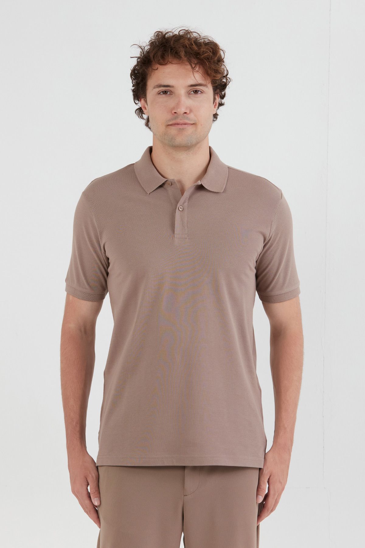 Fulla Moda-Μπλουζάκι Basic Polo Neck με μισό κουμπί 8