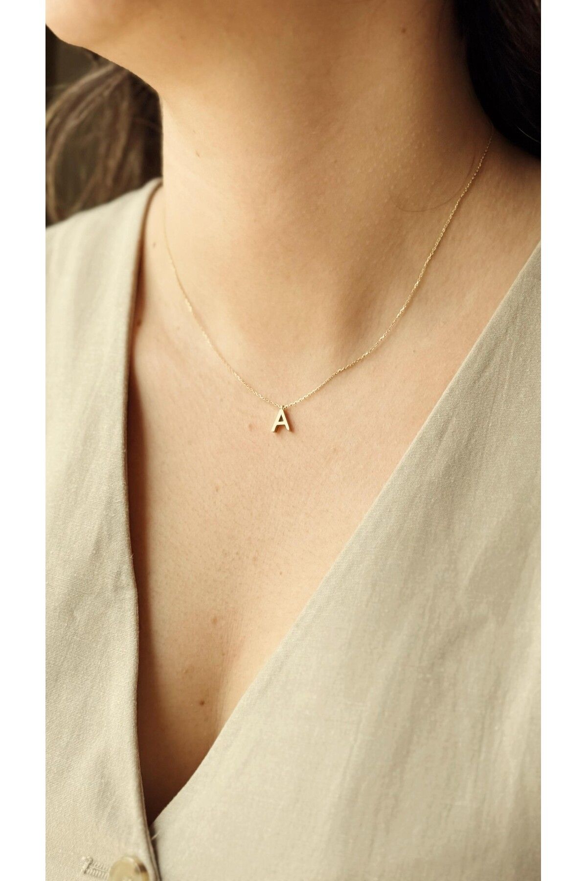 EskiJewelry 925 Ayar Gümüş Harf Kolye – Zarafetinize Anlam Katın