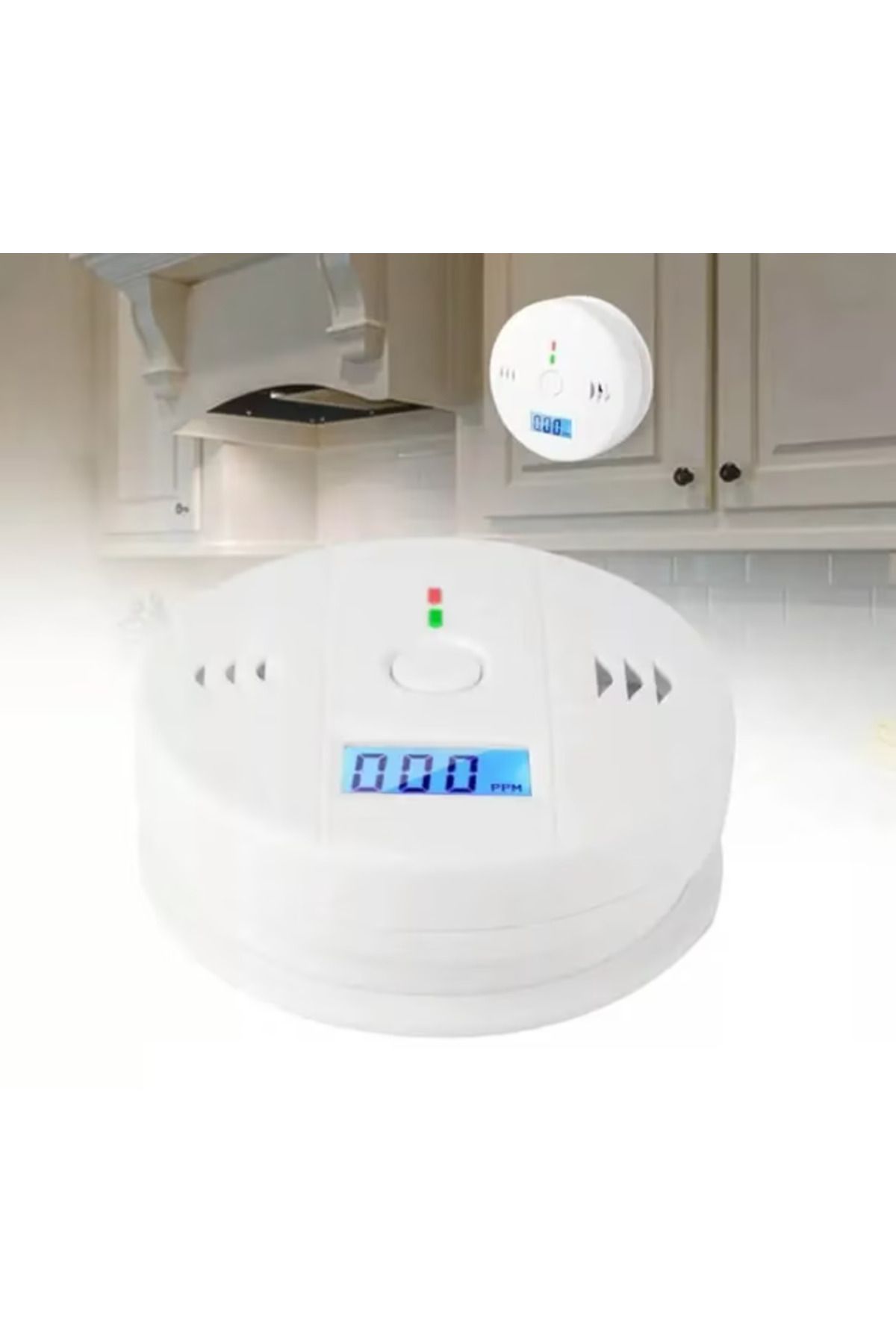 REVOSE-Carbon Monoxide Detector, Digital LCD Display, Alarm, Batteries Included, 11 x 11 x 4 cm, White 3