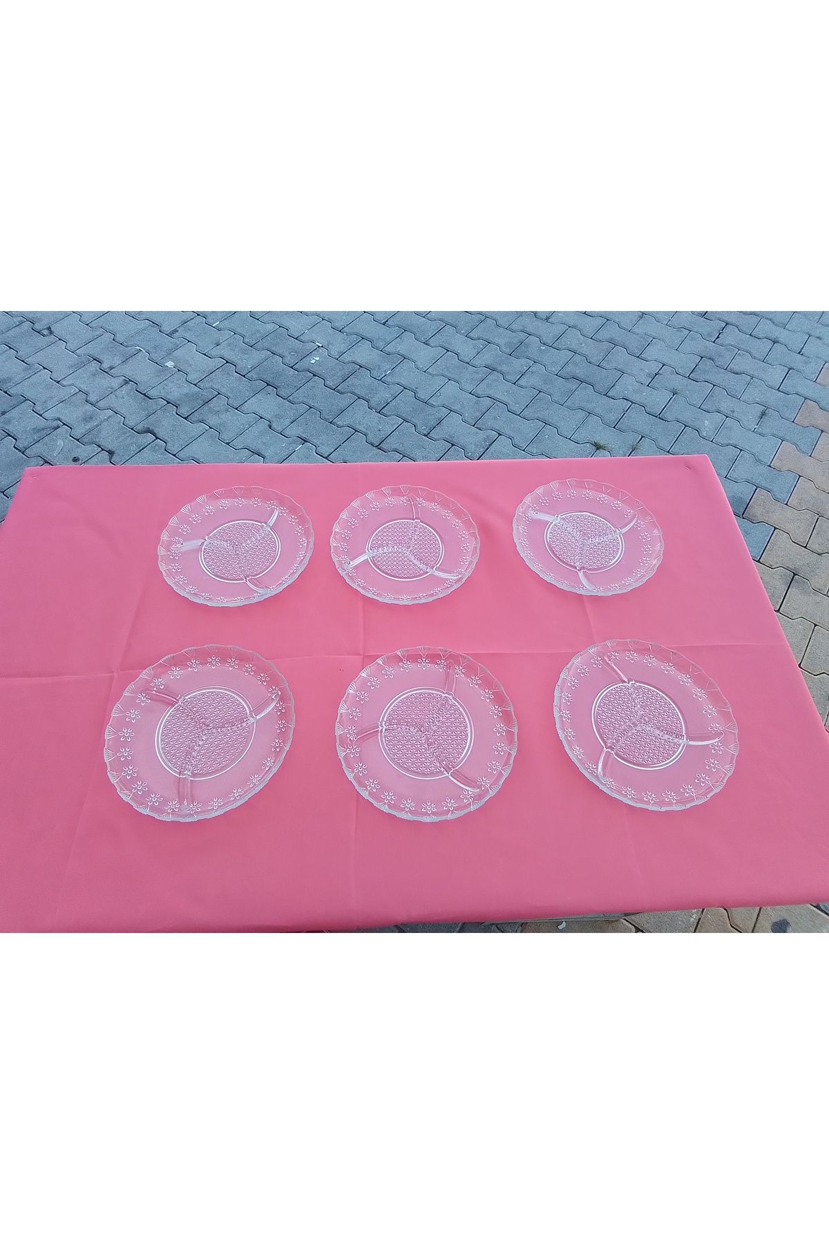 PAŞABAHÇE CAM Bölmeli çerezlik 6'lı set