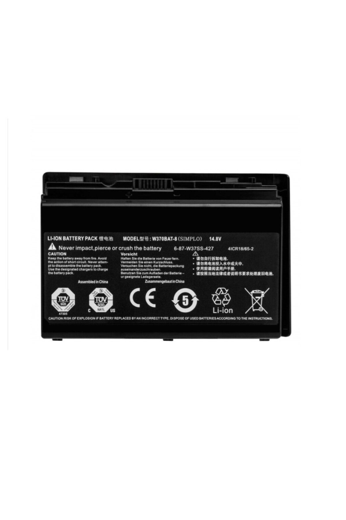 Afila Clevo W350SS W350SSQ W370ET W370ST Bataryası - 8 Cell