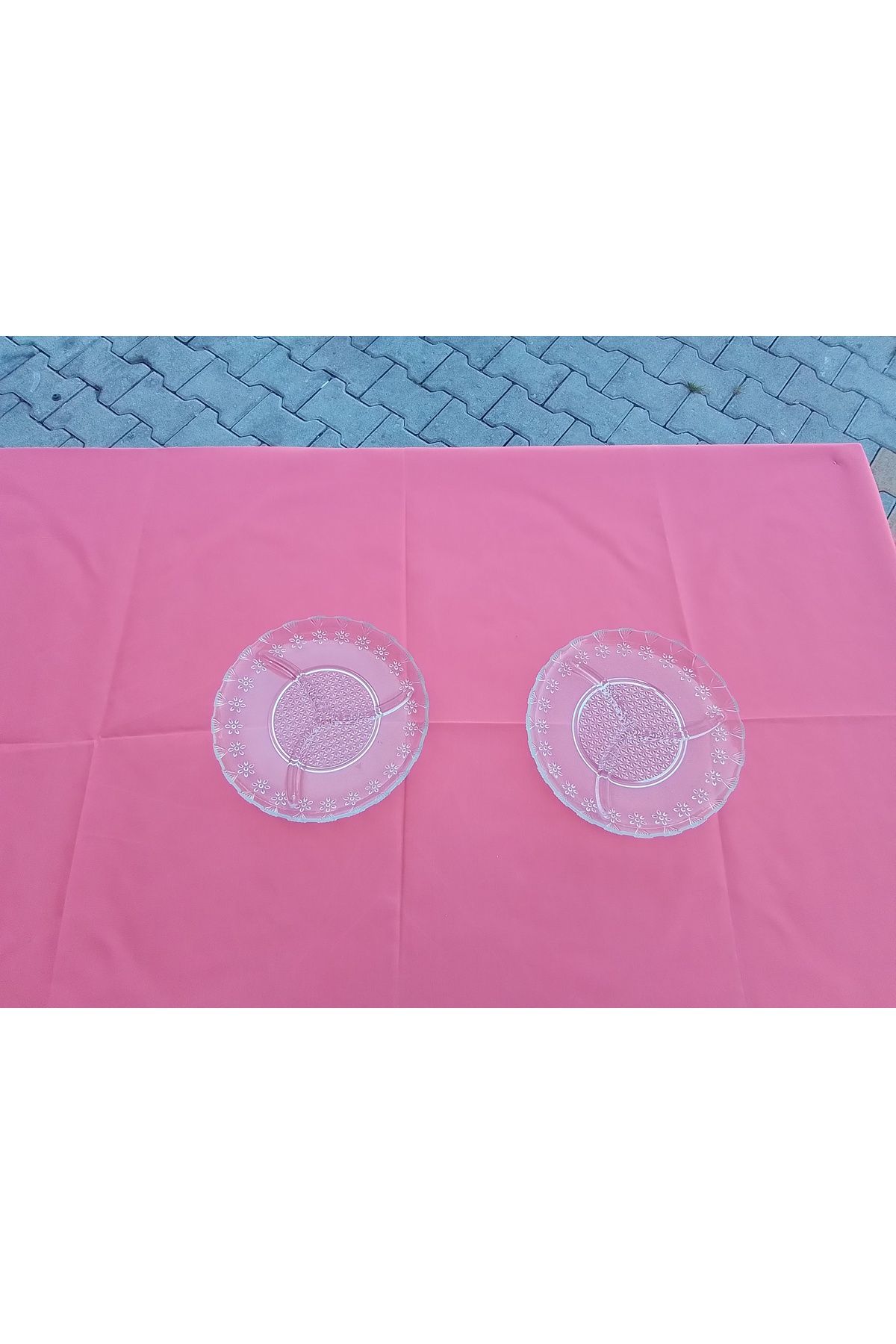PAŞABAHÇE CAM Bölmeli çerezlik 2 li set