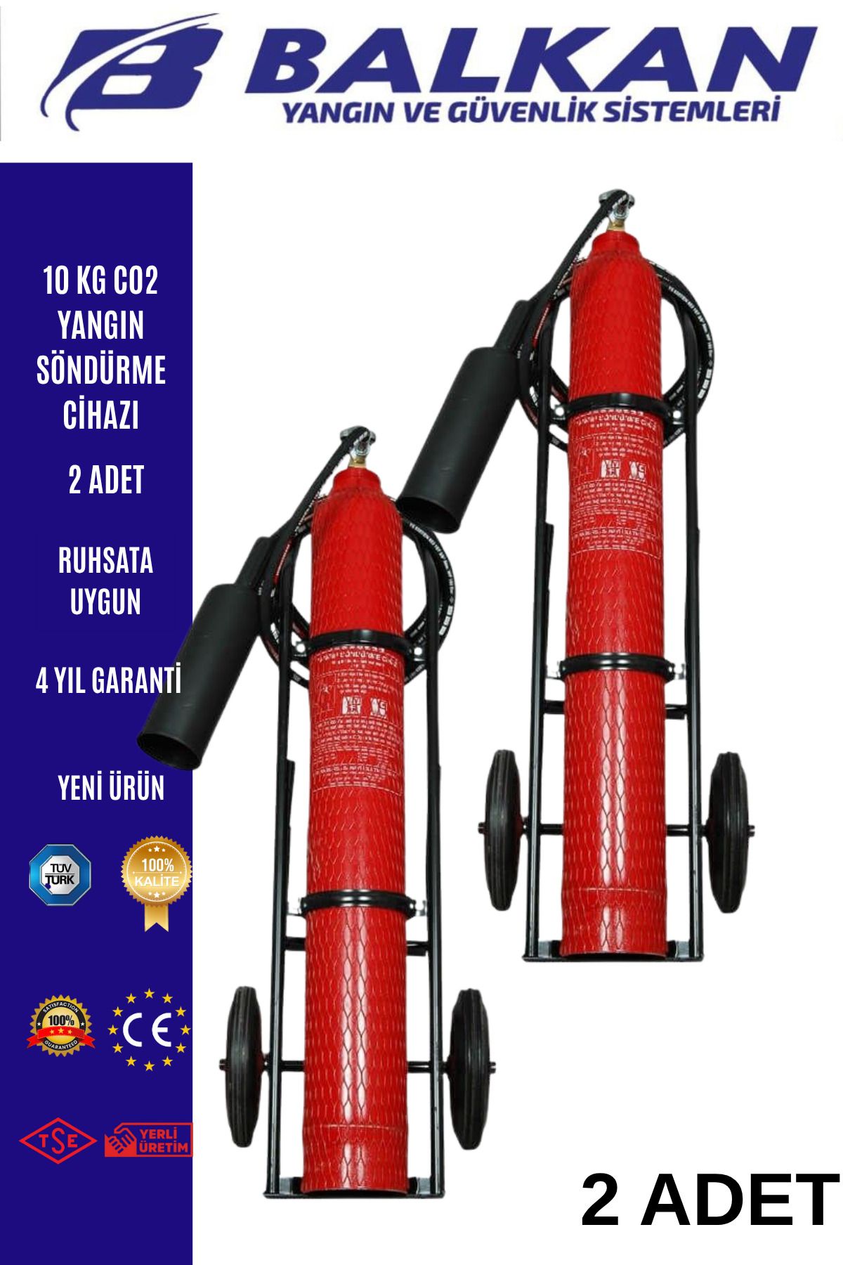 Balkan Ticaret 10 KG CO2 YANGIN SÖNDÜRME CİHAZI 2 ADET