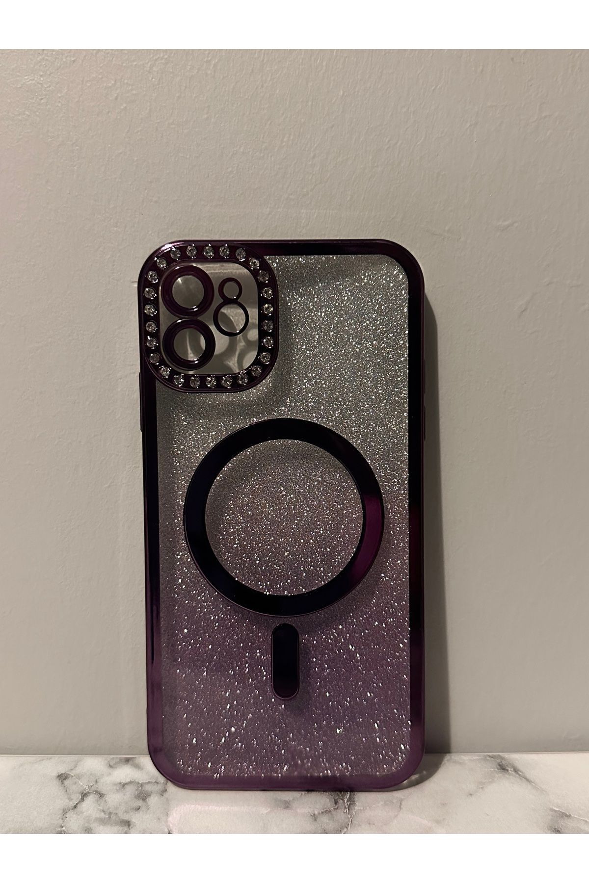 KILIF DEPOSU APPLE İPHONE 11 UYUMLU SİMLİ TAŞLI MAGSAFE ÖZELLİKLİ GOLD, MOR, GRİ PEMBE LENS KORUMALI KAPAK KILIF