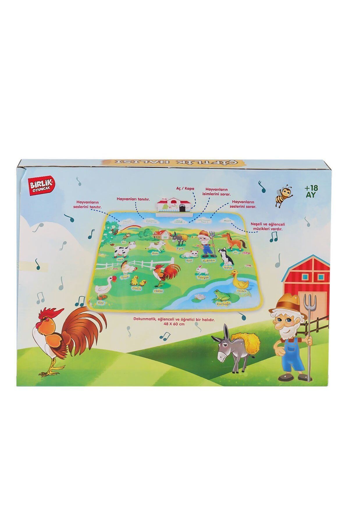 Aymir Ticaret YY-571 A622374TR-U Sesli ve Işıklı Eğitici Çiftlik Halısı -Birliktoys