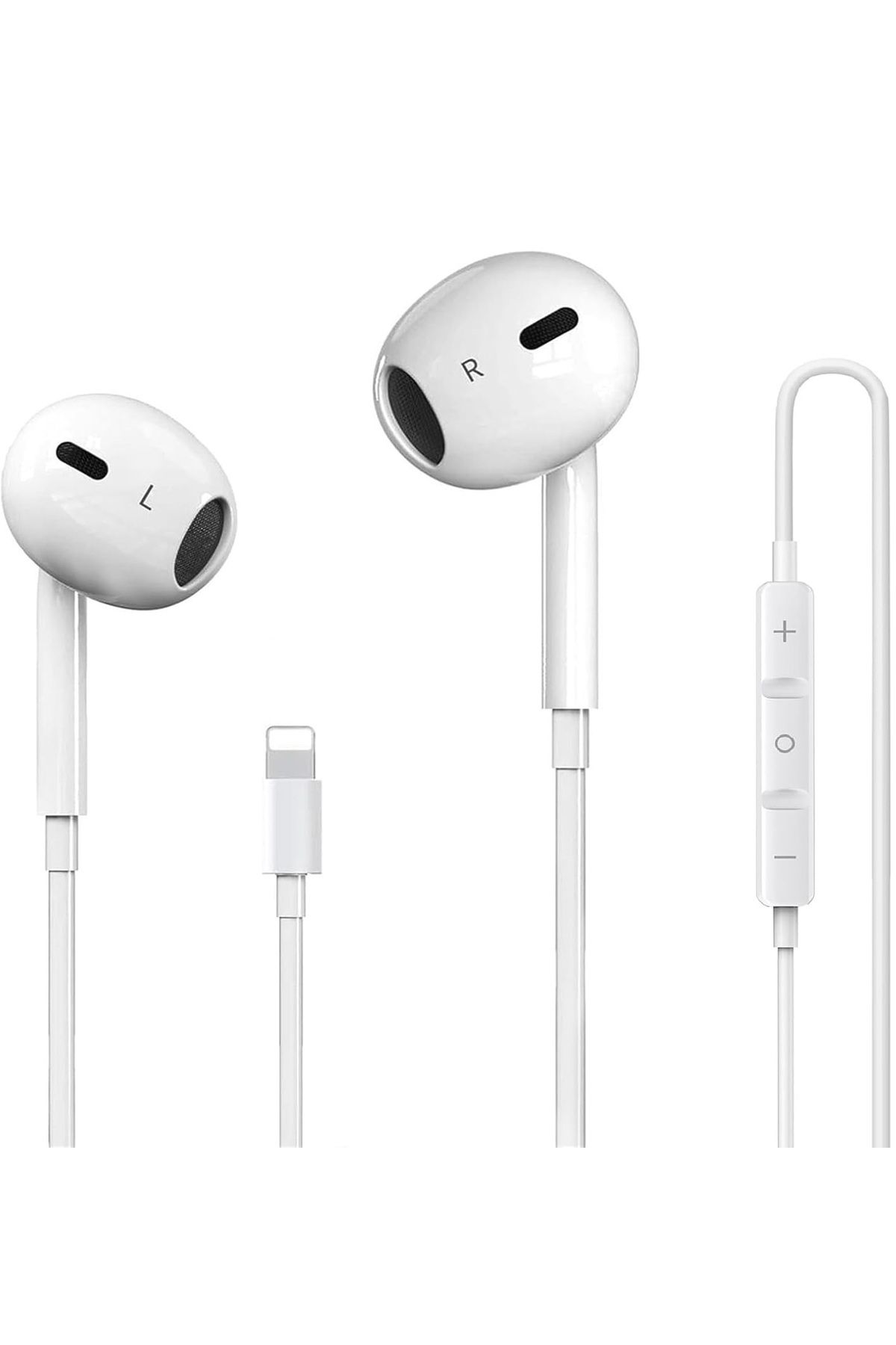 MMPSHOP İphone 7/8/8plus/x/11/12/13/14 Pro Max Uyumlu Tak Çalıştır Net Ses Mikrofonlu Kablolu Kulaklık