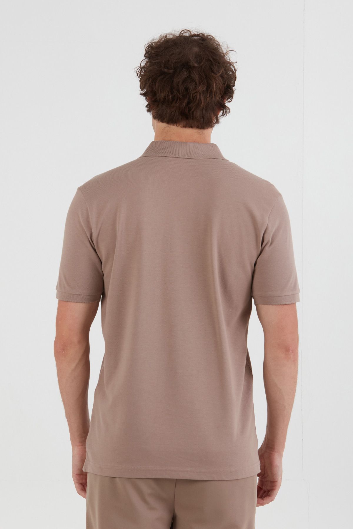 Fulla Moda-Μπλουζάκι Basic Polo Neck με μισό κουμπί 6