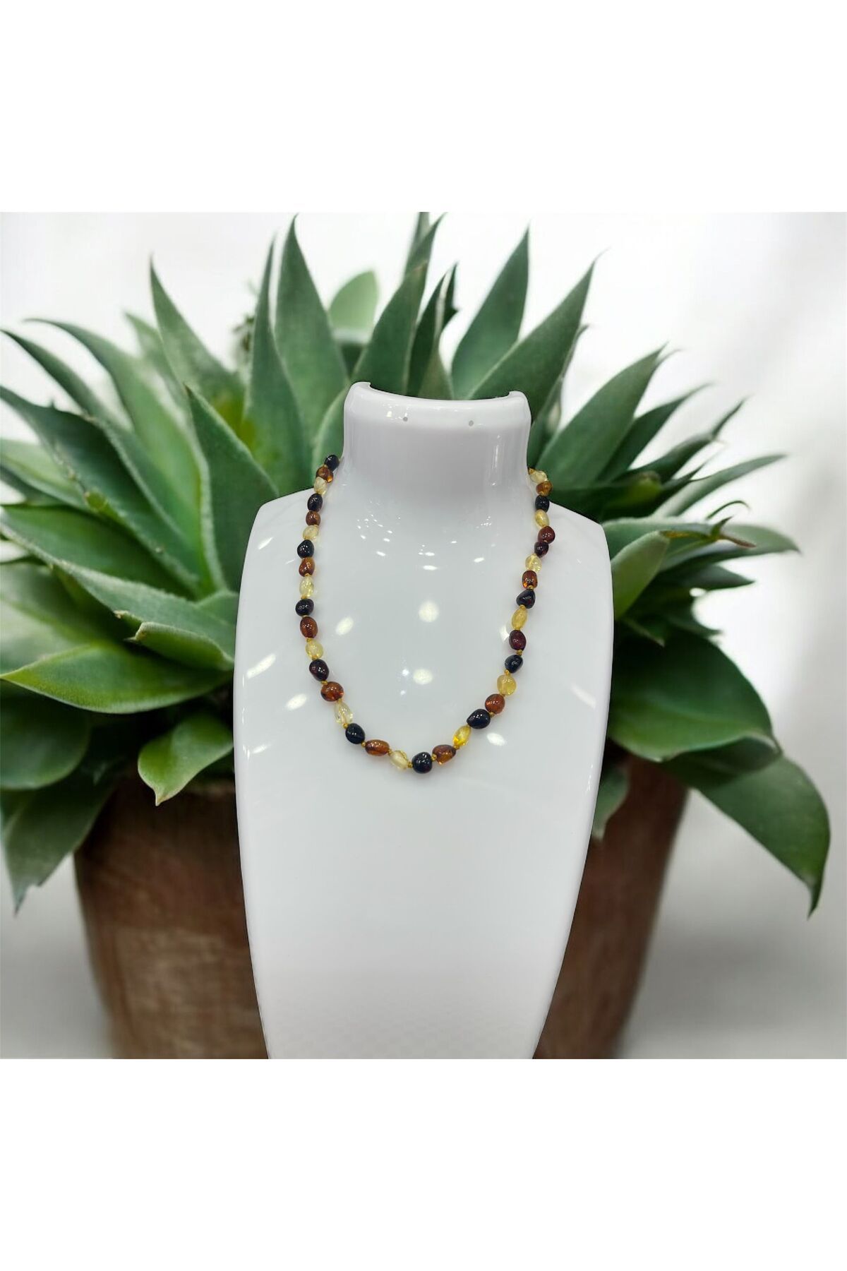 AURA STONE Orijinal Bebek Kehribar Kolye