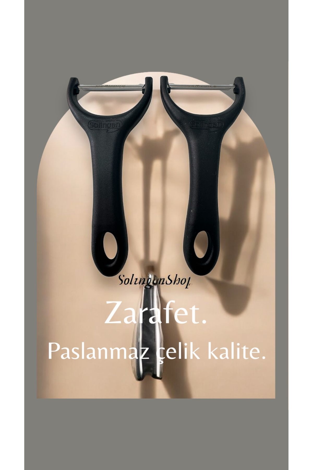 Solingen 2’li Set Y Tipi Soyacak – Siyah Renk