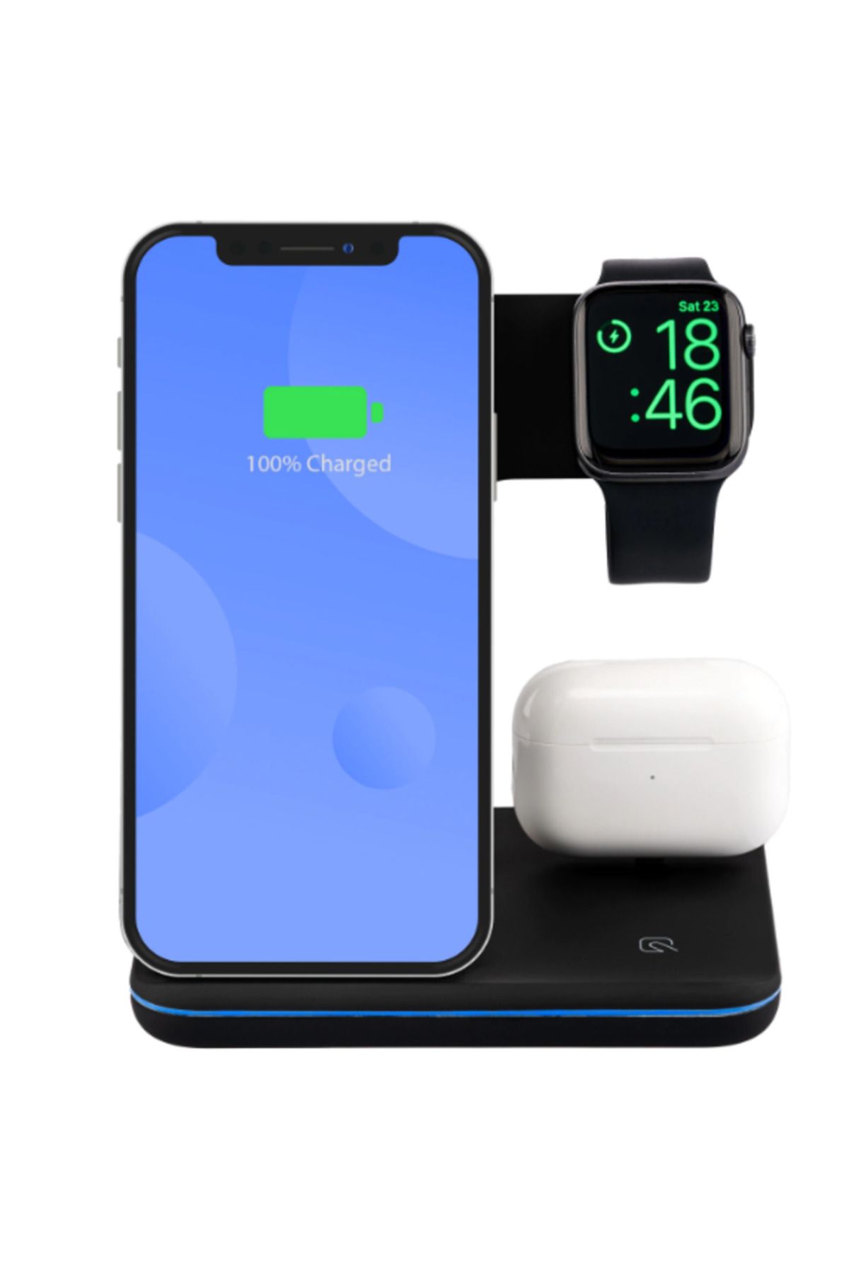 REVOSE-Incarcator Wireless ™, Statie Incarcare 3 In 1 Qi Fast Charger 15w Incarcare Rapida 8
