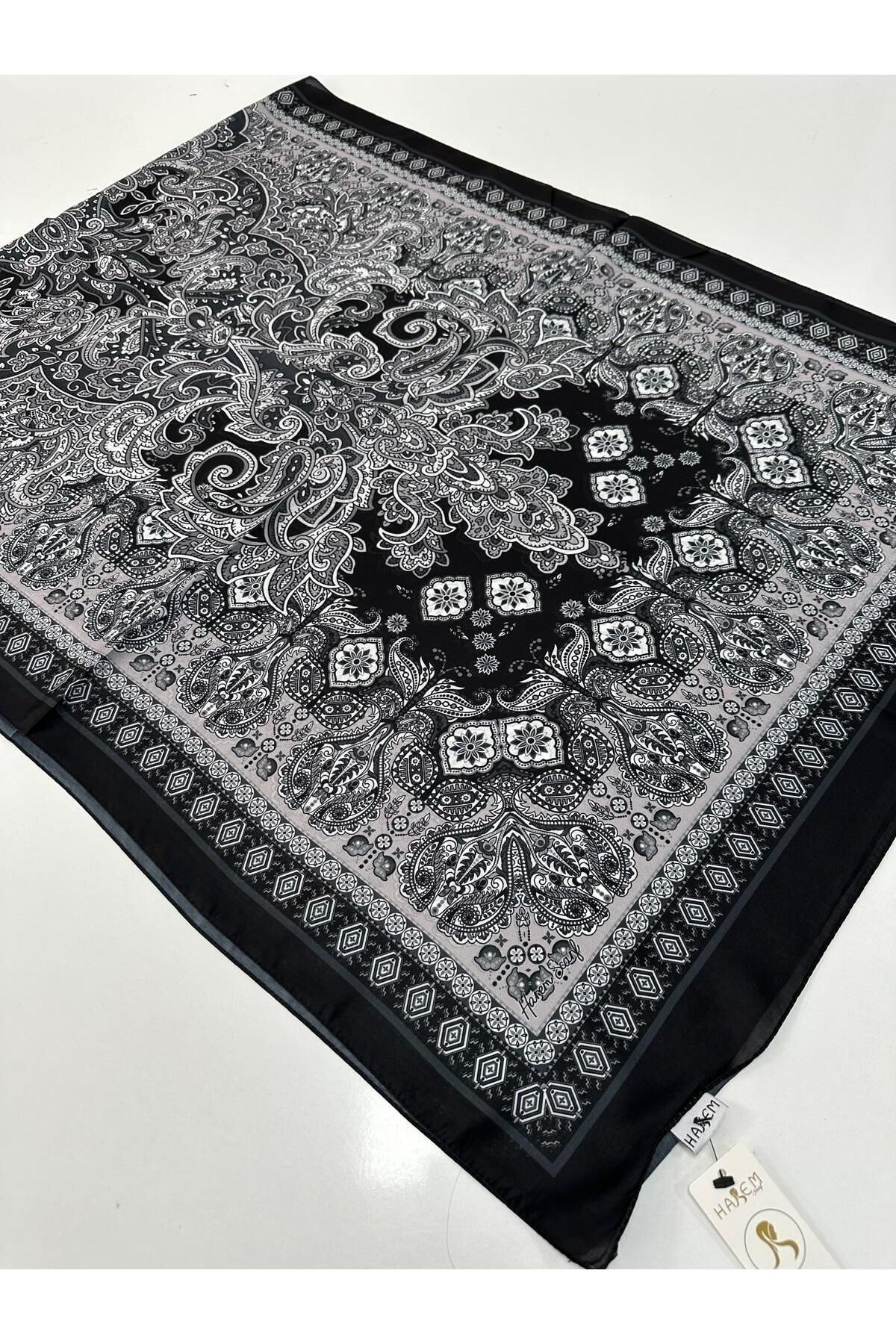 HAREM SCARF Harem Desenli Vual İpeksi Şal HVD0109