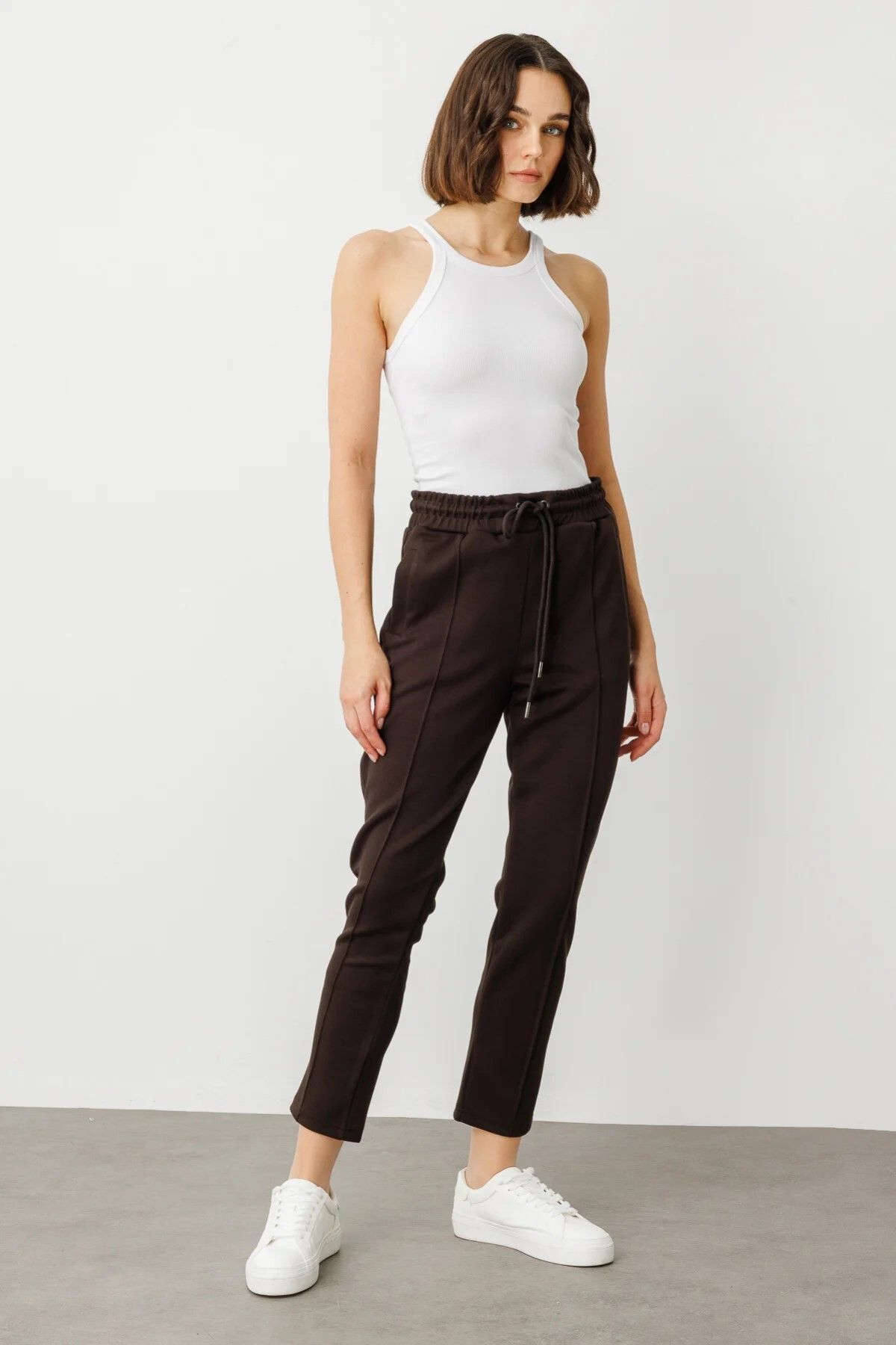 ON TRİKO Dar Paça Beli Bağcıklı Pantolon 56128-25