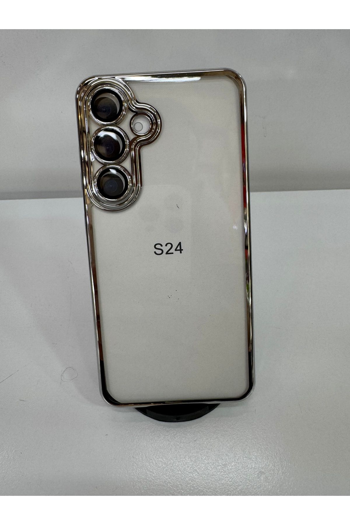 İnci Samsung s 24 lazer kamera lens koruyucu lu şık telefon kılıfı