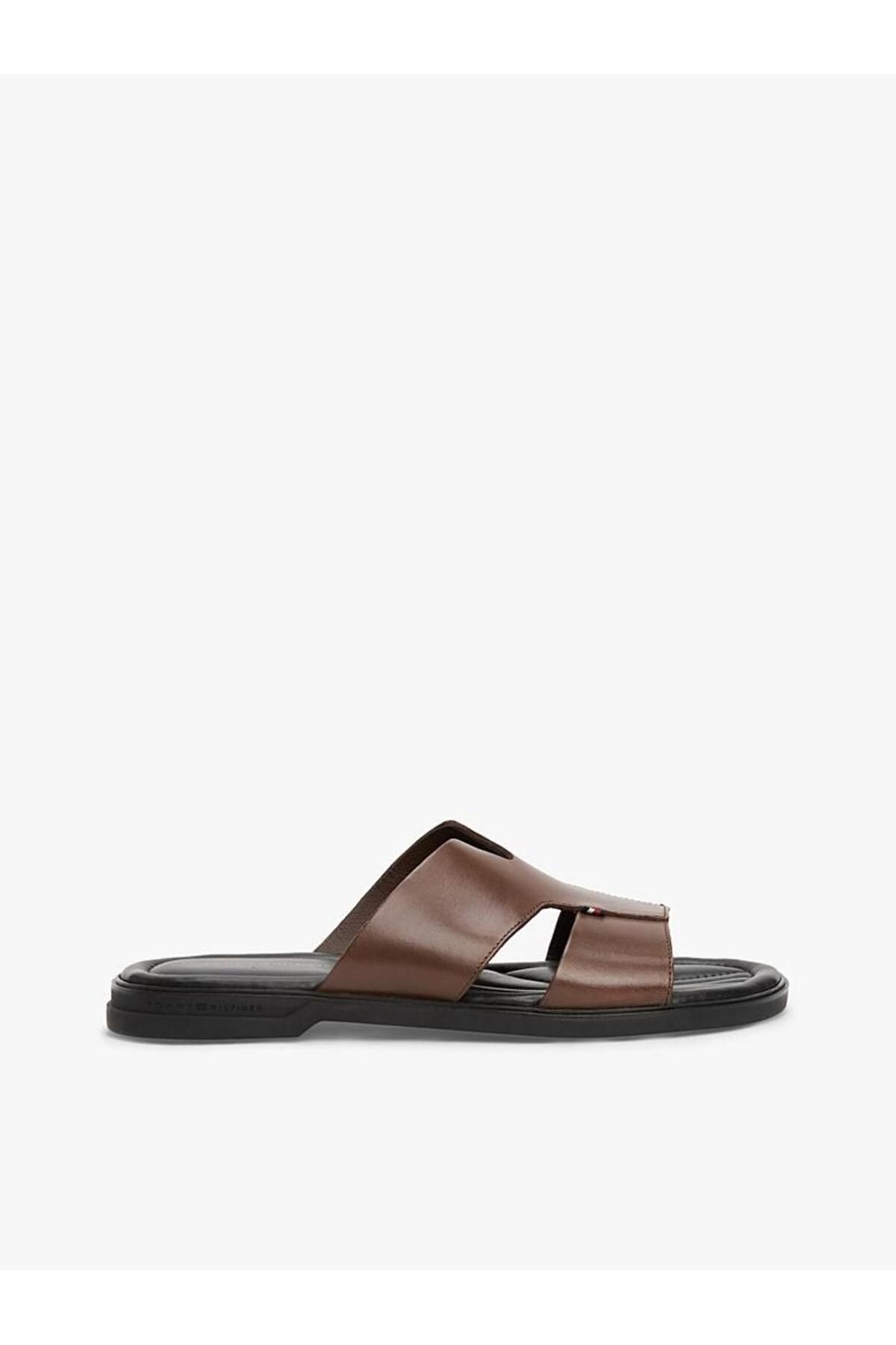 Tommy Hilfiger Erkek PREMIUM HILFIGER SLIPON LH SAND Sandalet