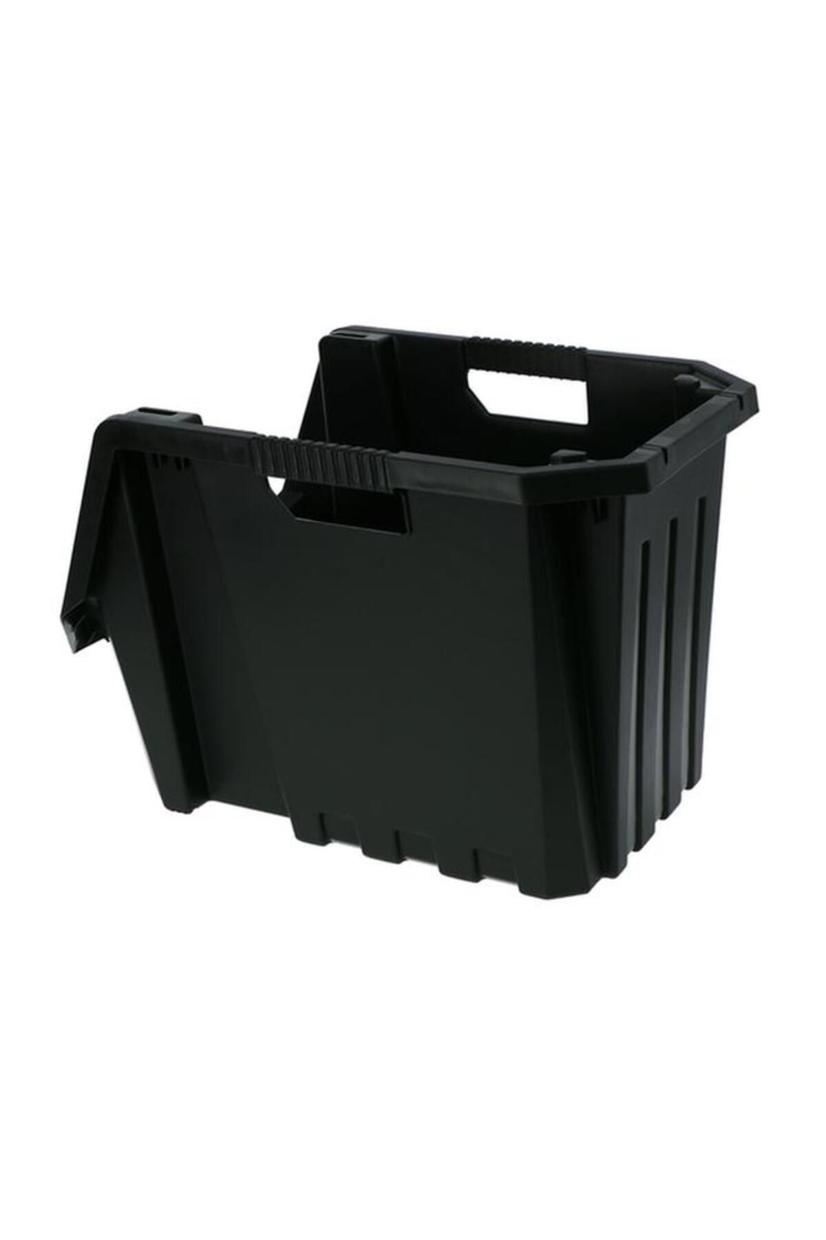 Generic-Tactix Heavy Duty Multi Purpose Stackable Storage Bin Black 4