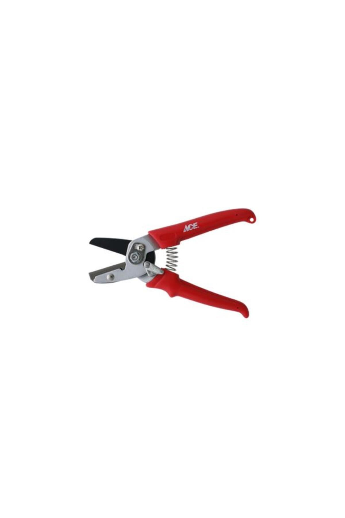 Generic-ACE Lightweight Anvil Pruner with Non-Slip Ergonomic Handle Red and Silver 1/2inch 2