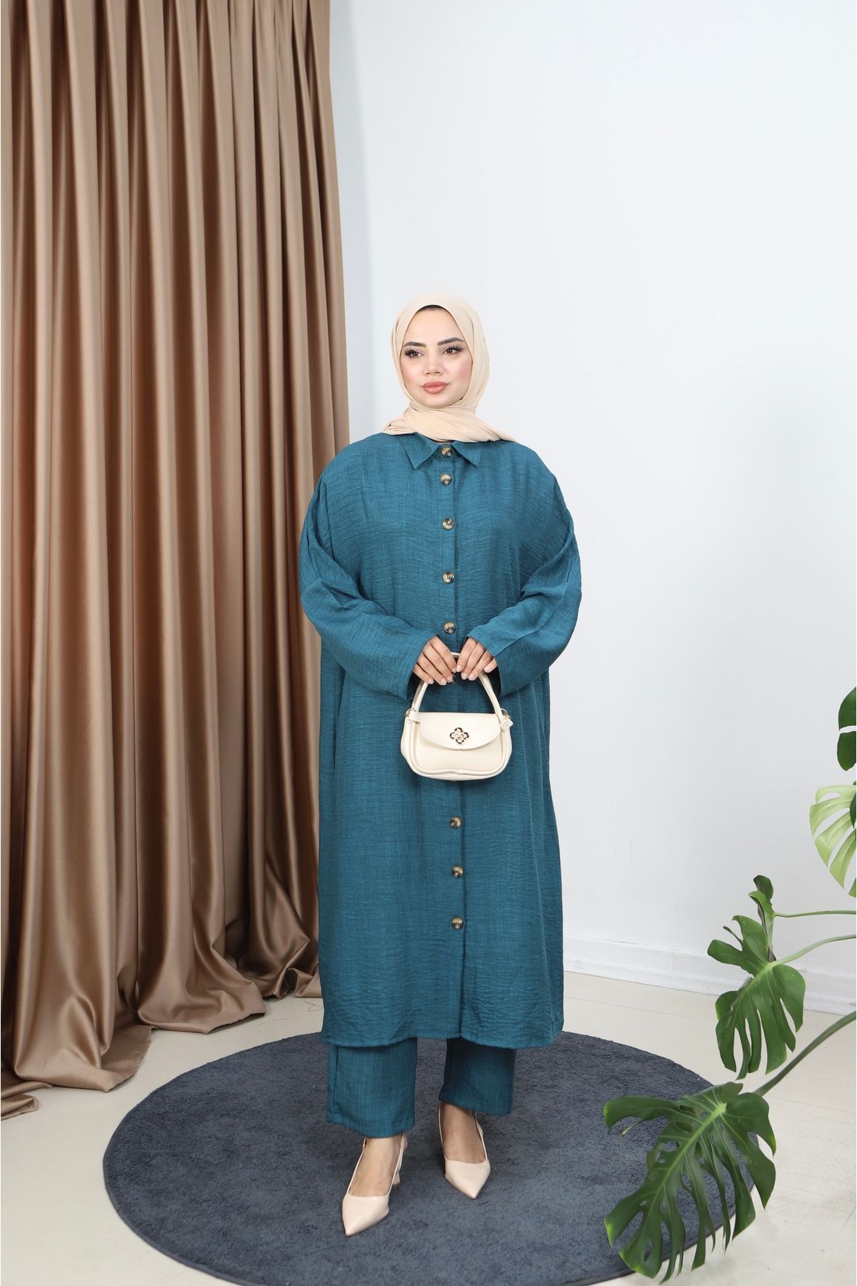 NİSUM MODA MANOLYA KETEN TAKIM