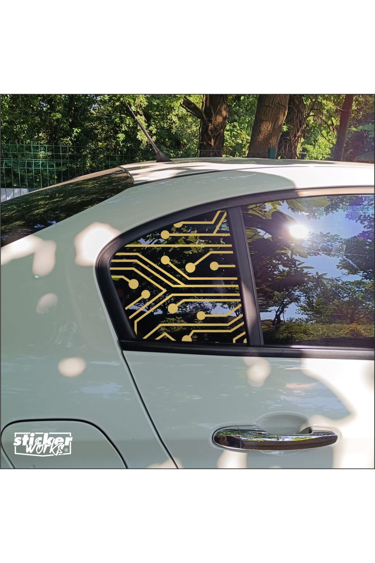 Sticker Works EGEA Kelebek Cam Devre Desen - SAĞ SOL