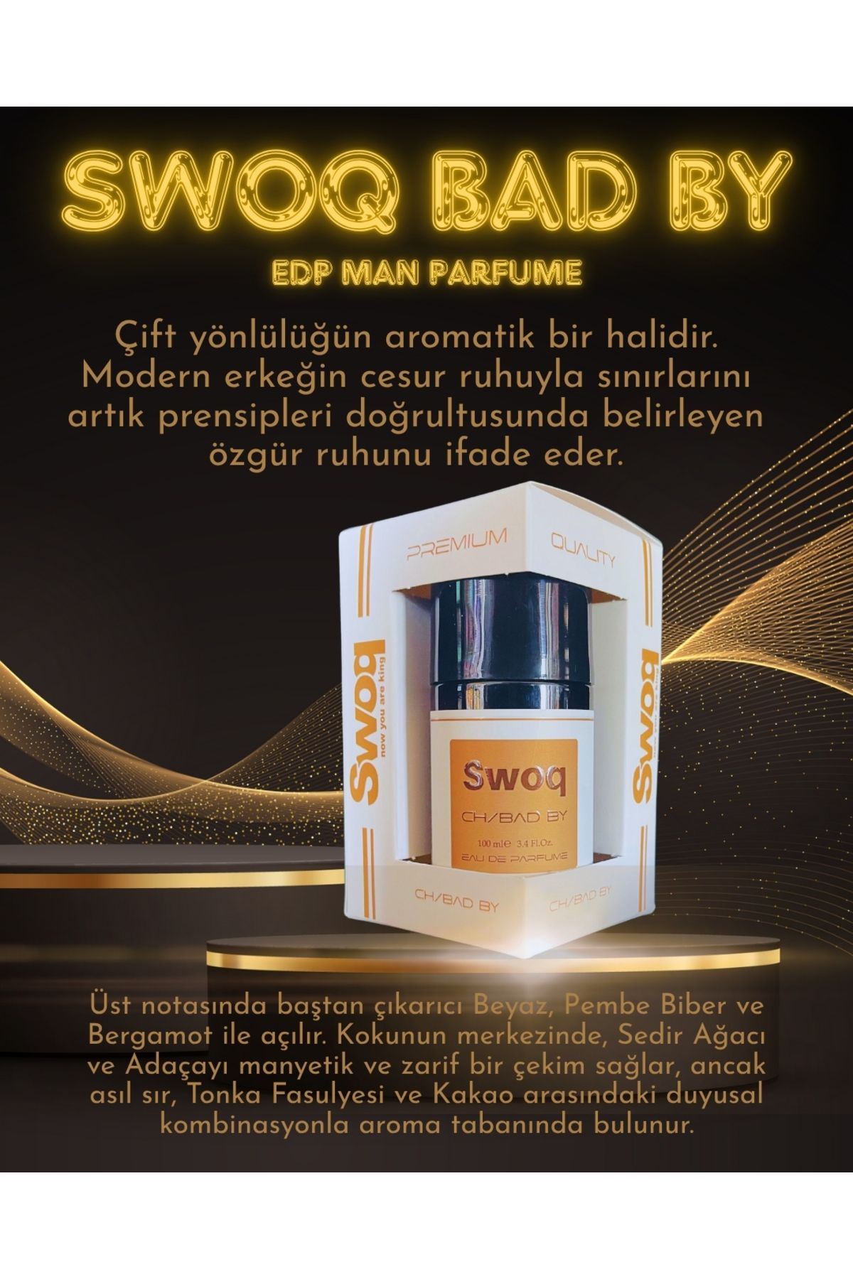 SWOQ PREMIUM CH/BAD BY EDP ERKEK PARFÜM 100ML
