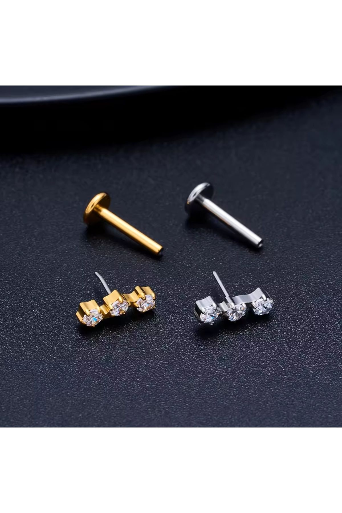 Janset-F136 Titanium Screwless Snap Helix Piercing - Tragus Piercing - Conch Piercing 2