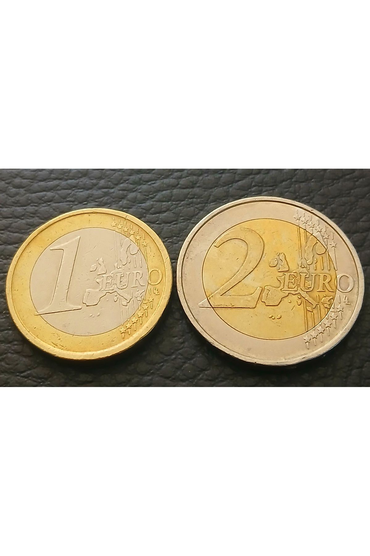 DÜZGÜN TİCARET Düzgün Ticret 1 Ve 2 EURO Madeni Eski Madeni Para