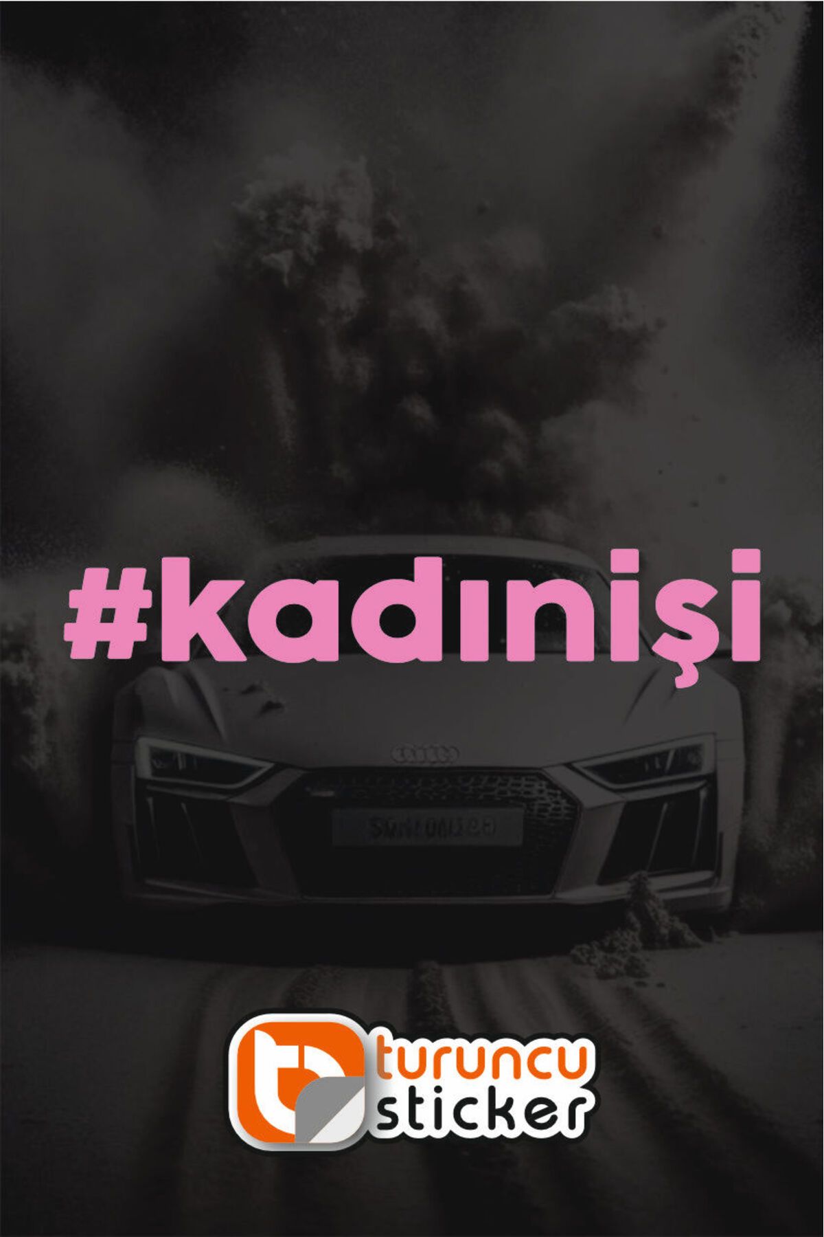 Turuncu #kadınişi Sticker Etiket 15×3 cm – Araç – Motor – Laptop – Kask Etiket Sticker