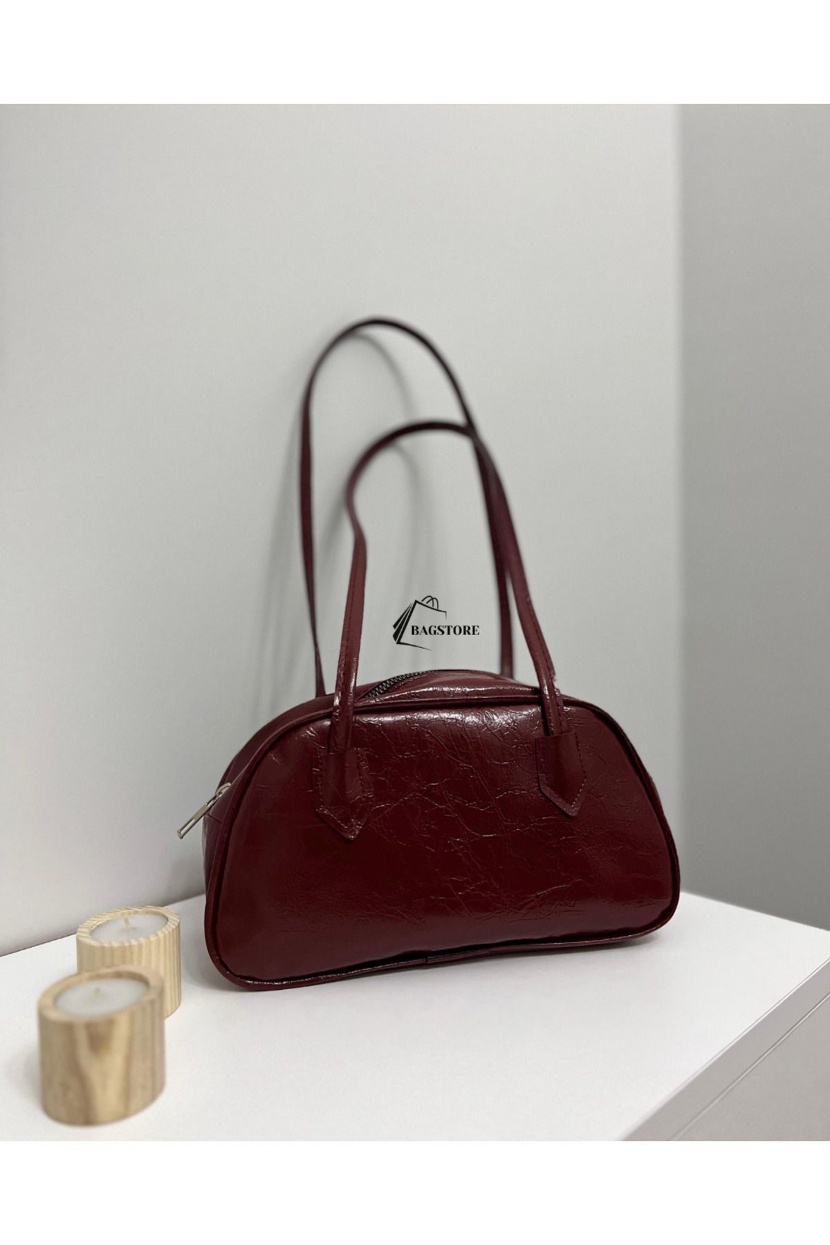 Bag Store Tr Bordo Baget Model El Ve Omuz Çantası