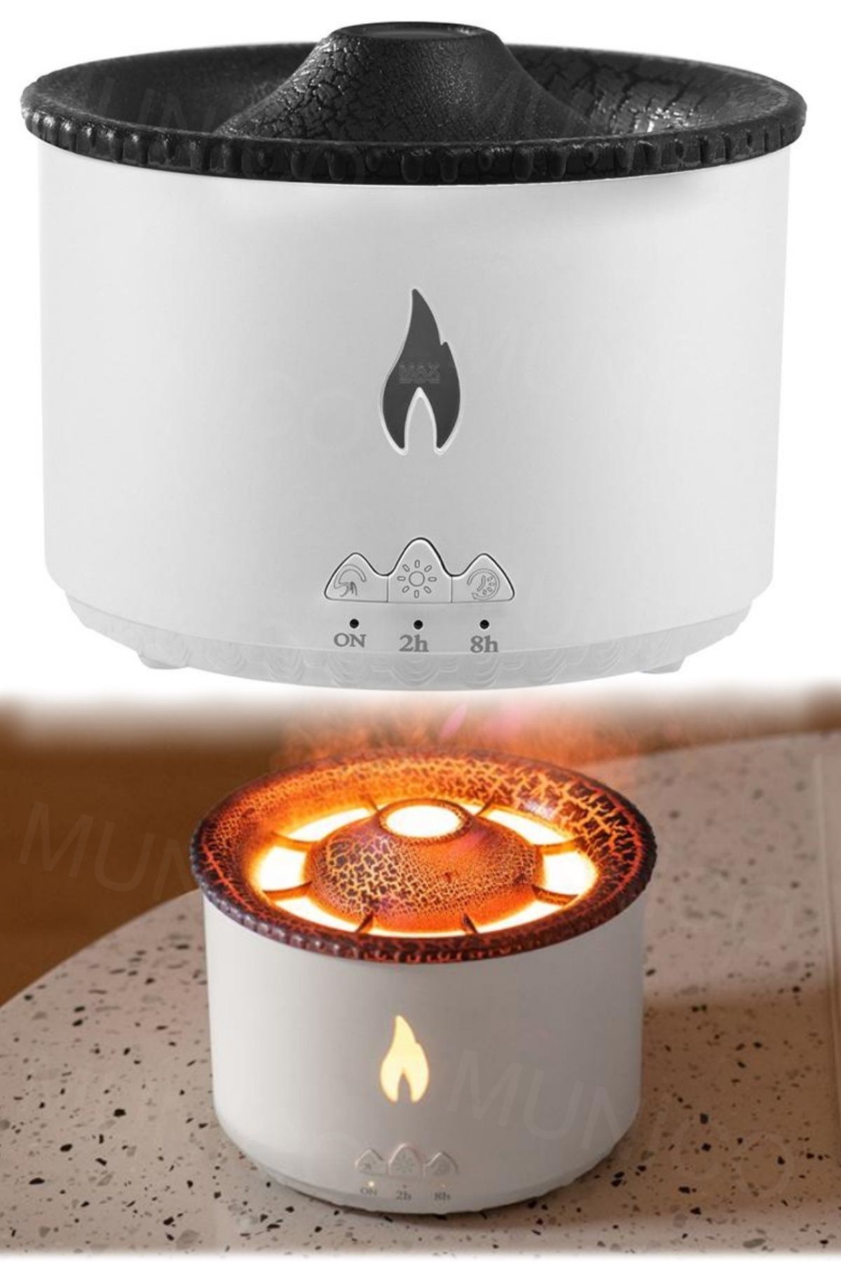 AVŞA Global Mavi Alev Elektrikli Hava Nemlendirici Usb Aromaterapi Esansiyel Yağ Difüzörü Ev Odası Koku Aroma