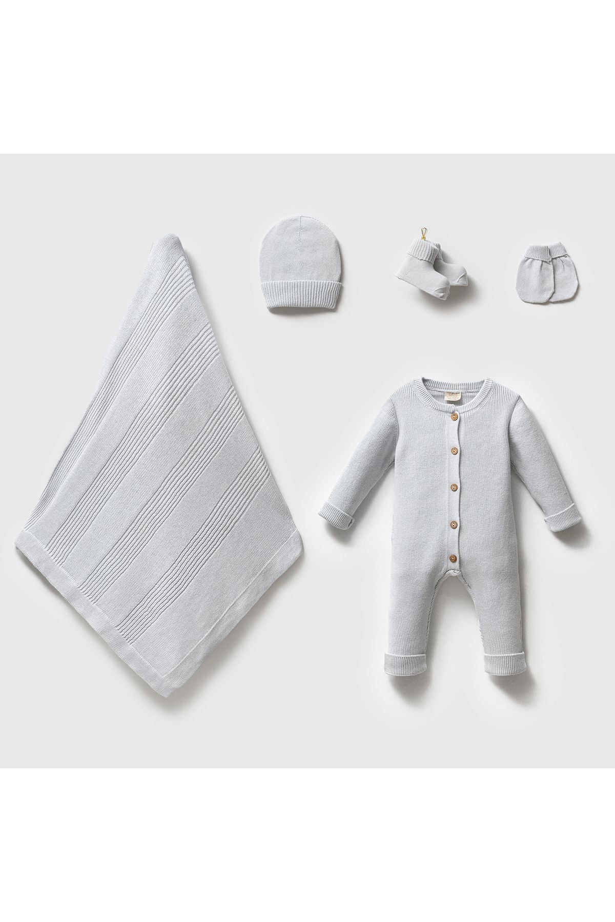 Modonoff UNISEX 0-3 AY ADOLFO GOTS 5Lİ SET