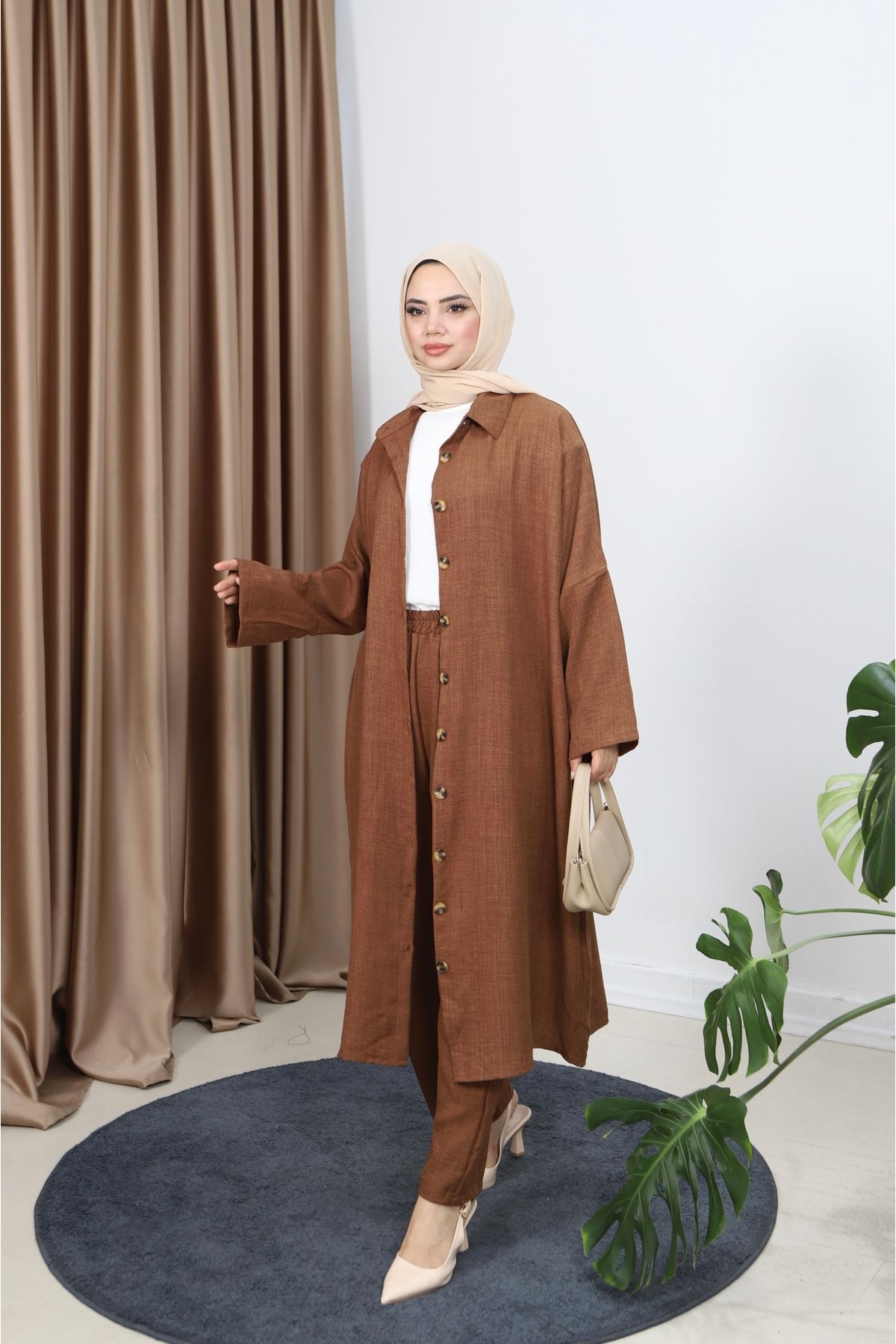 NİSUM MODA MANOLYA KETEN TAKIM