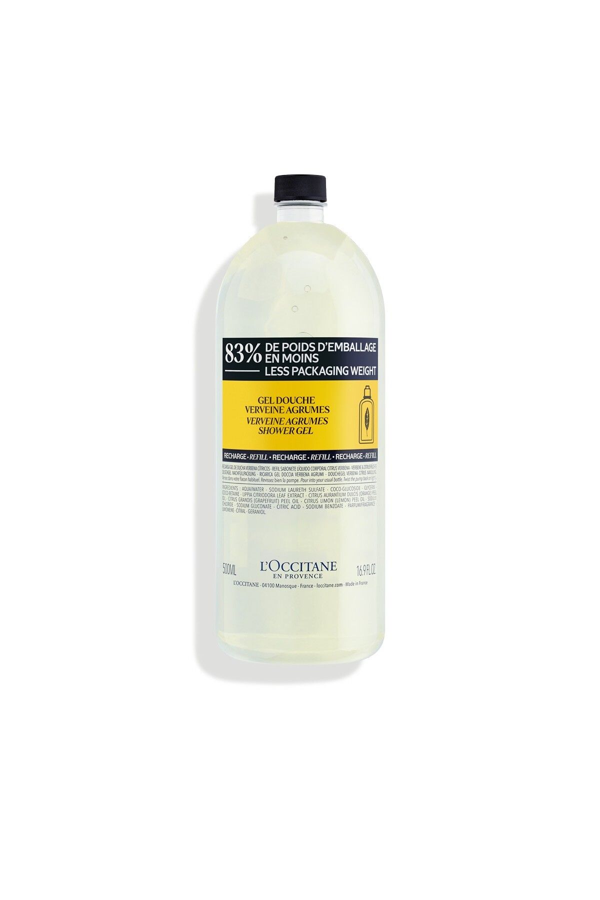 L'Occitane Citrus Verbena Duş Jeli - Ekolojik & Ekonomik Yedek Refill 500 ml