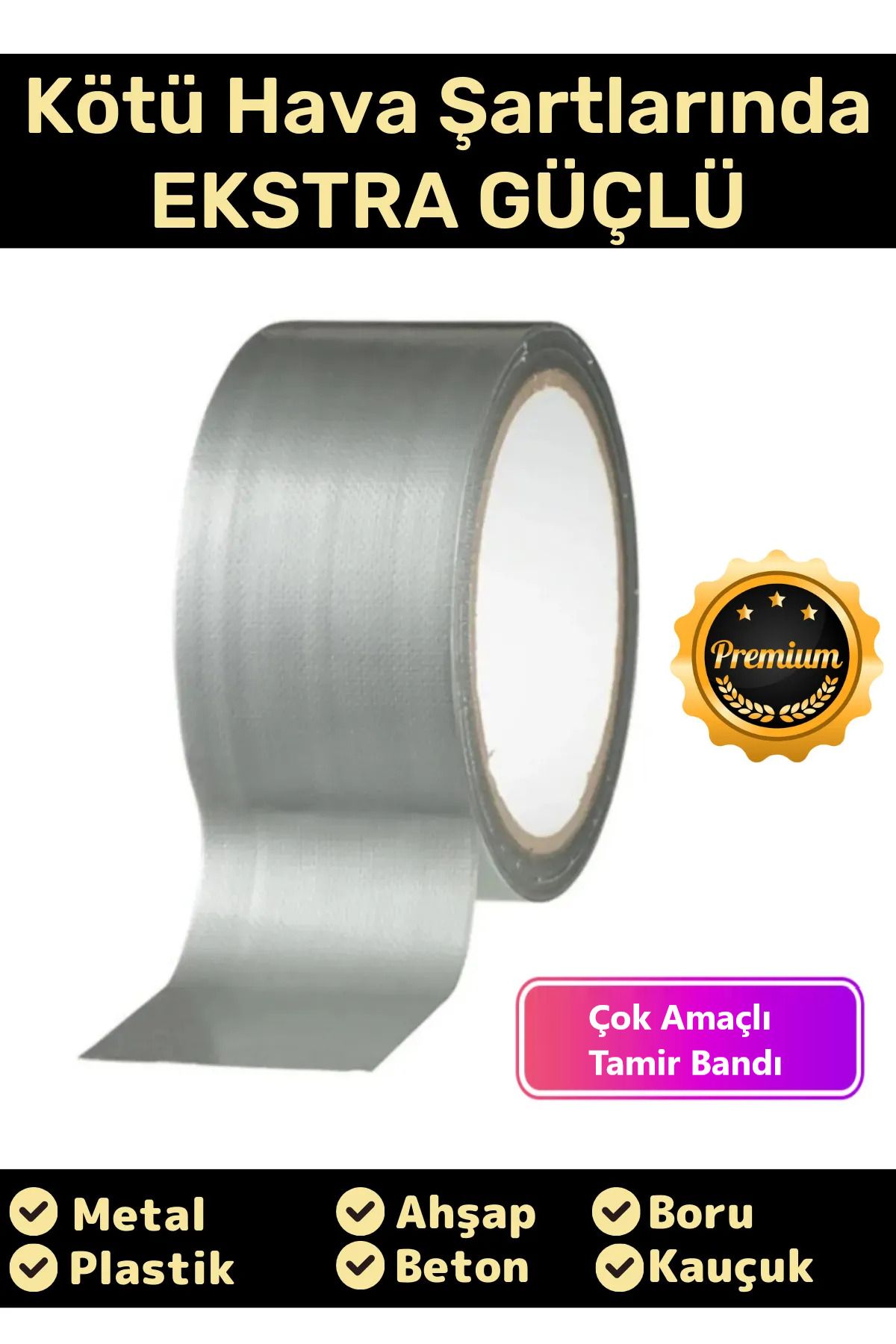 Por Favor Çok Amaçlı Su Geçirmez Sızdırmaz Güçlü Dayanıklı İzolasyon Gri Tamir Bandı