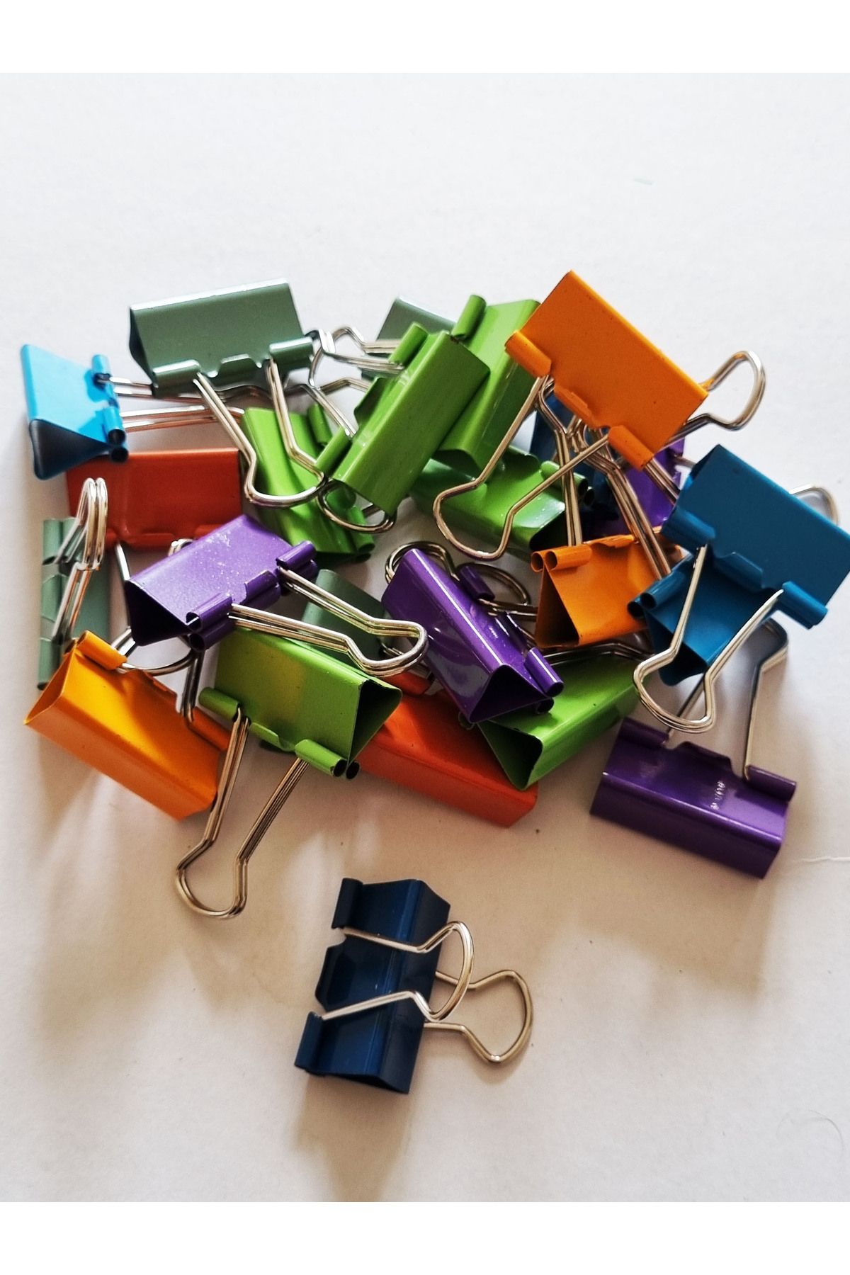 Modellino-24 Binder Clips 32mm Colorful Metal Clamp Peg Clips 2