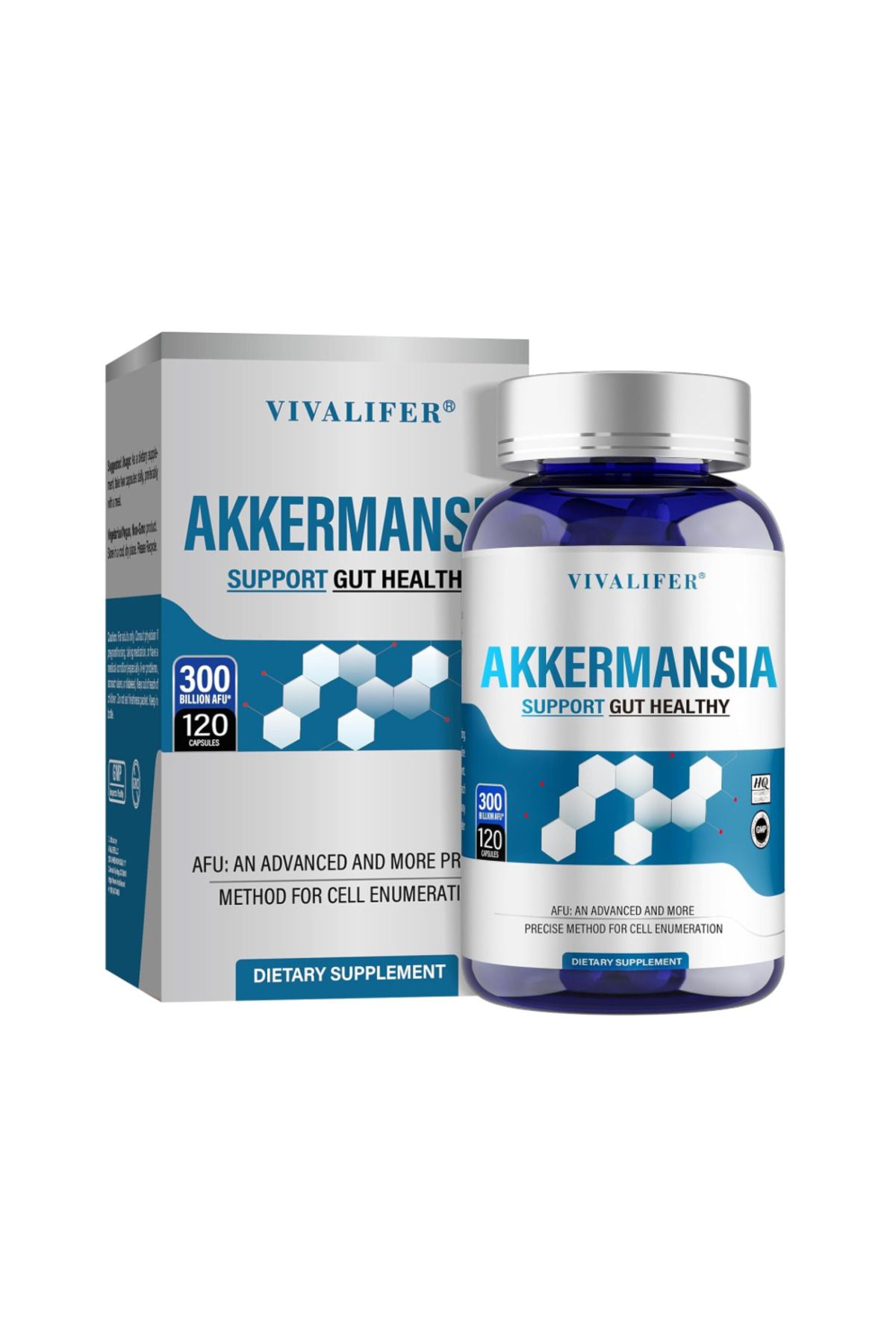 Vivalifer 300 Billion AFU Akkermansia Probiotic 120 Capsules