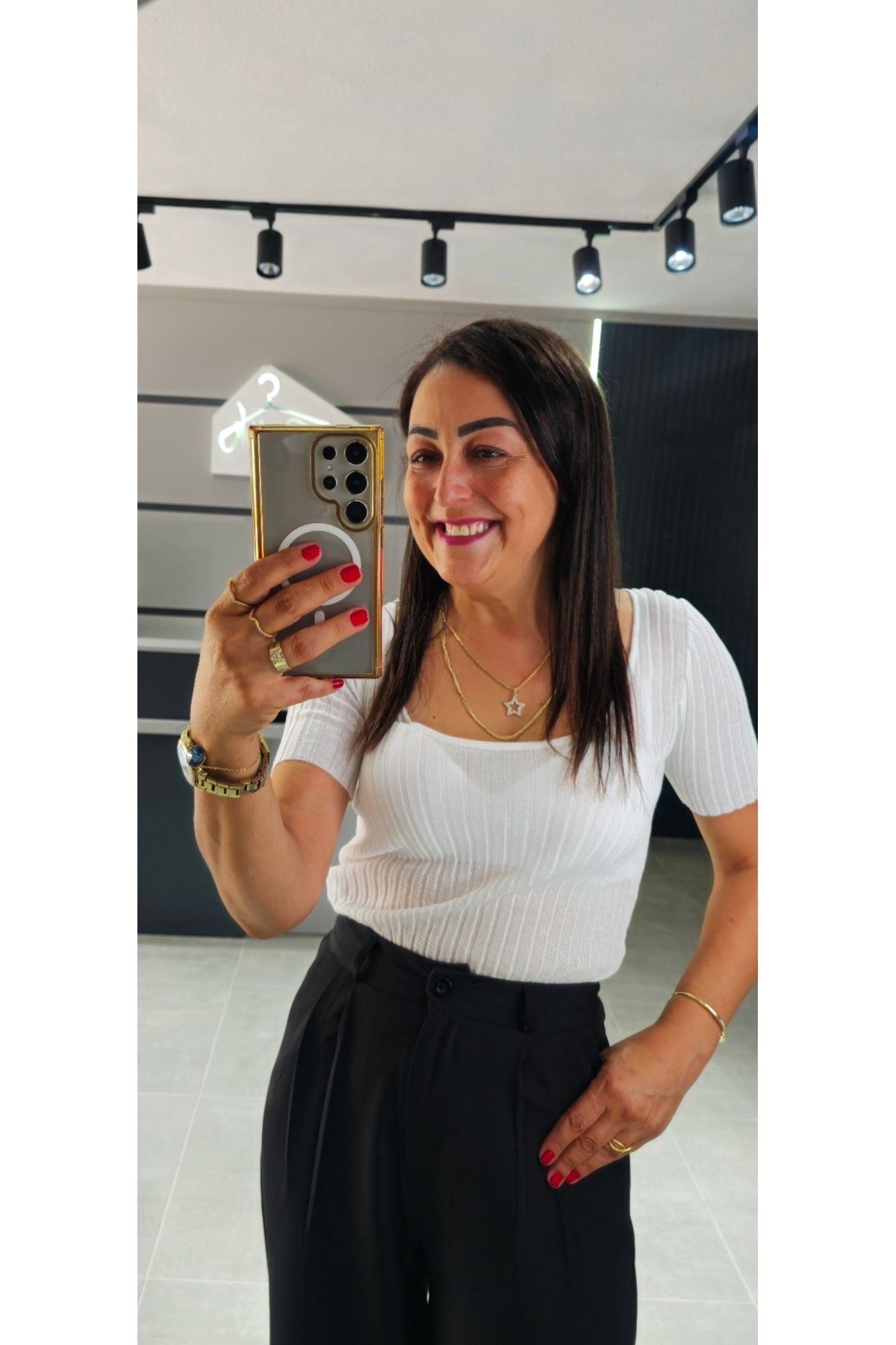 1CAN GİYİM FİTİLLİ TRANSPARAN BLUZ EKRU