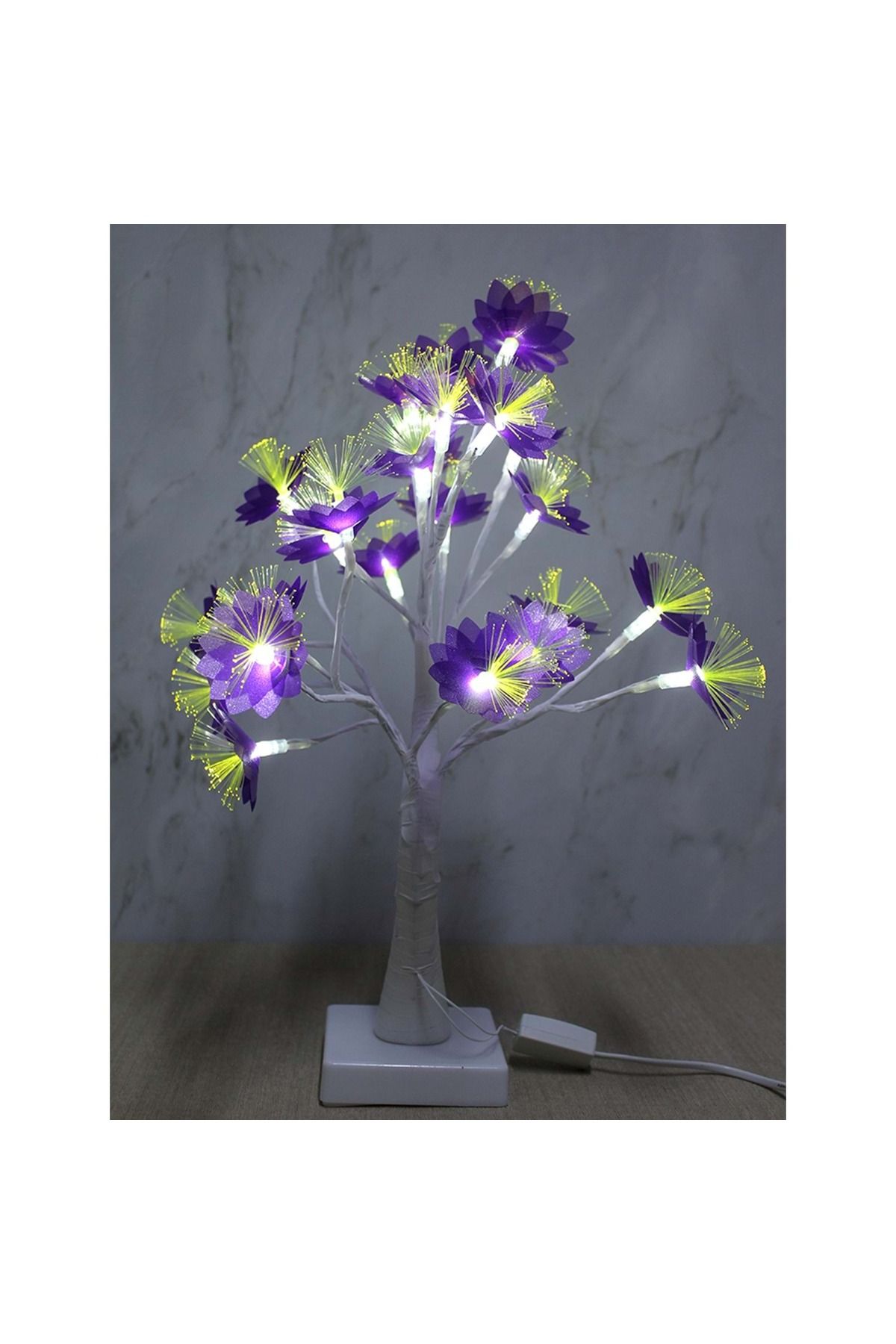 Store Dekoratif Ledli Çiçek 45 Cm