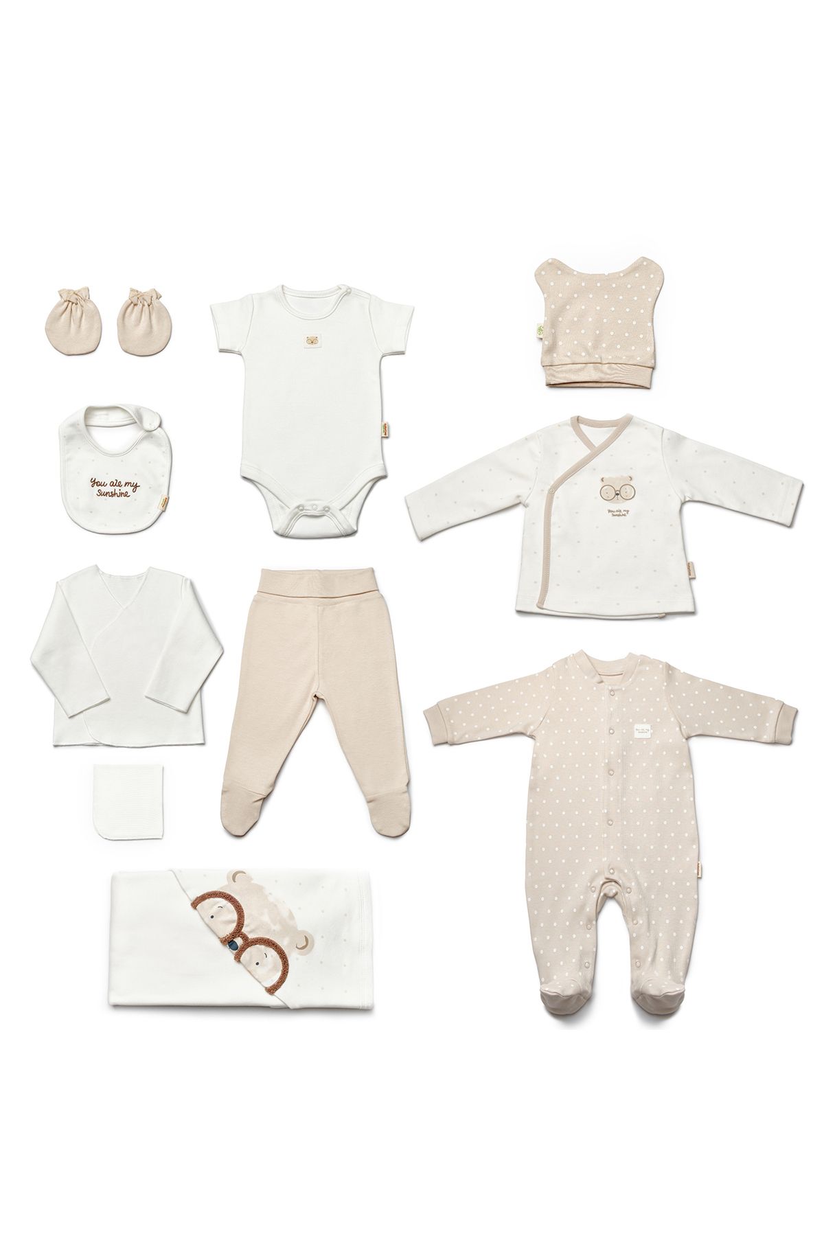 Modonoff UNISEX 0-3 AY TEDDY 10'LU SET