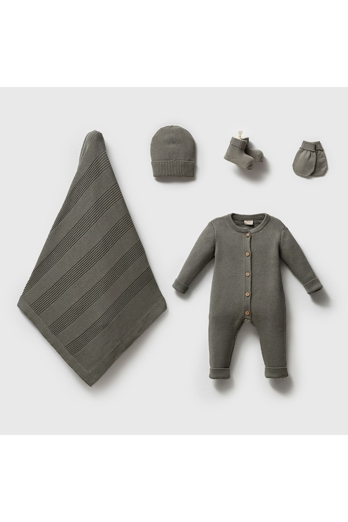 Modonoff UNISEX 0-3 AY ADOLFO GOTS 5Lİ SET
