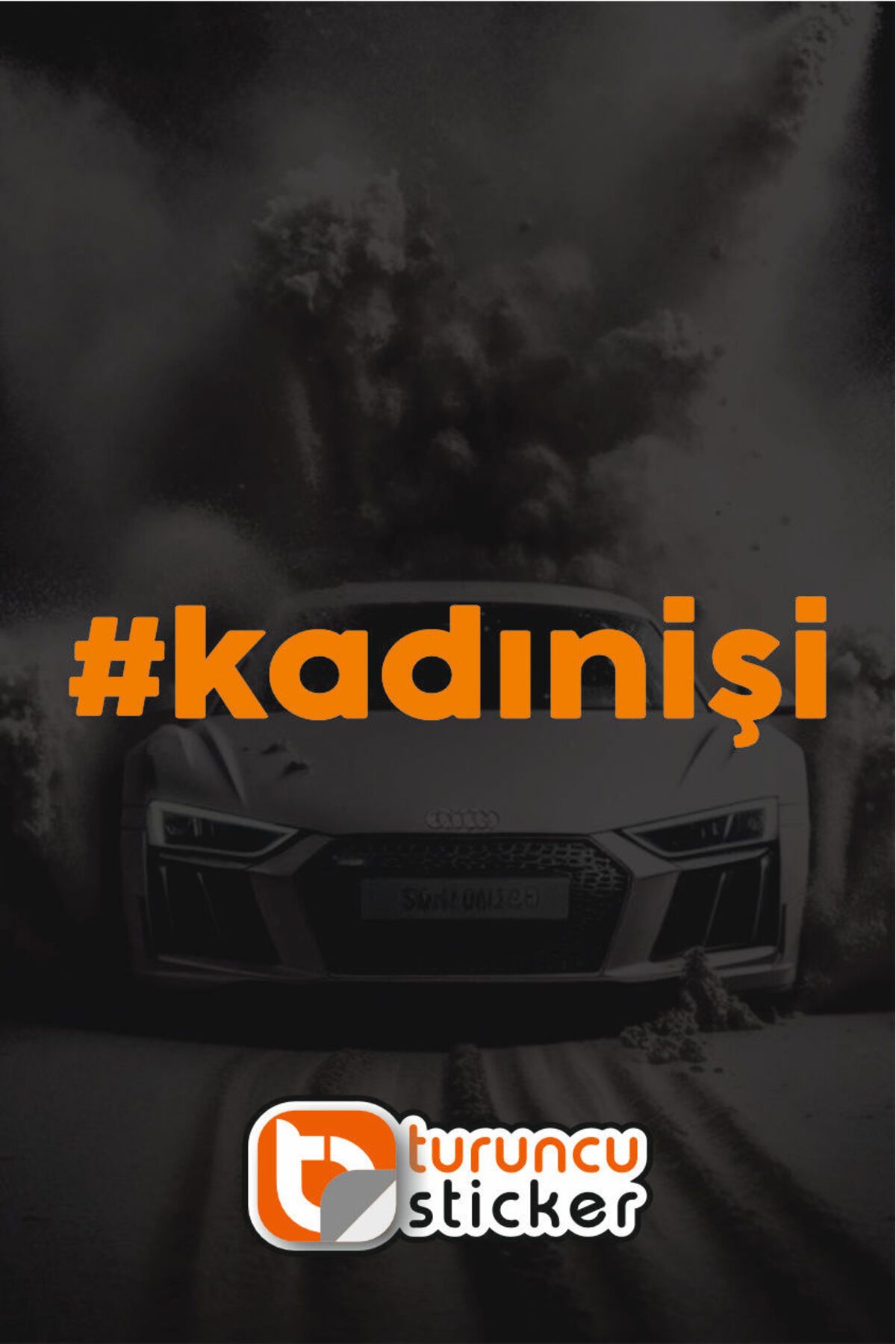 Turuncu #kadınişi Sticker Etiket 15×3 cm – Araç – Motor – Laptop – Kask Etiket Sticker