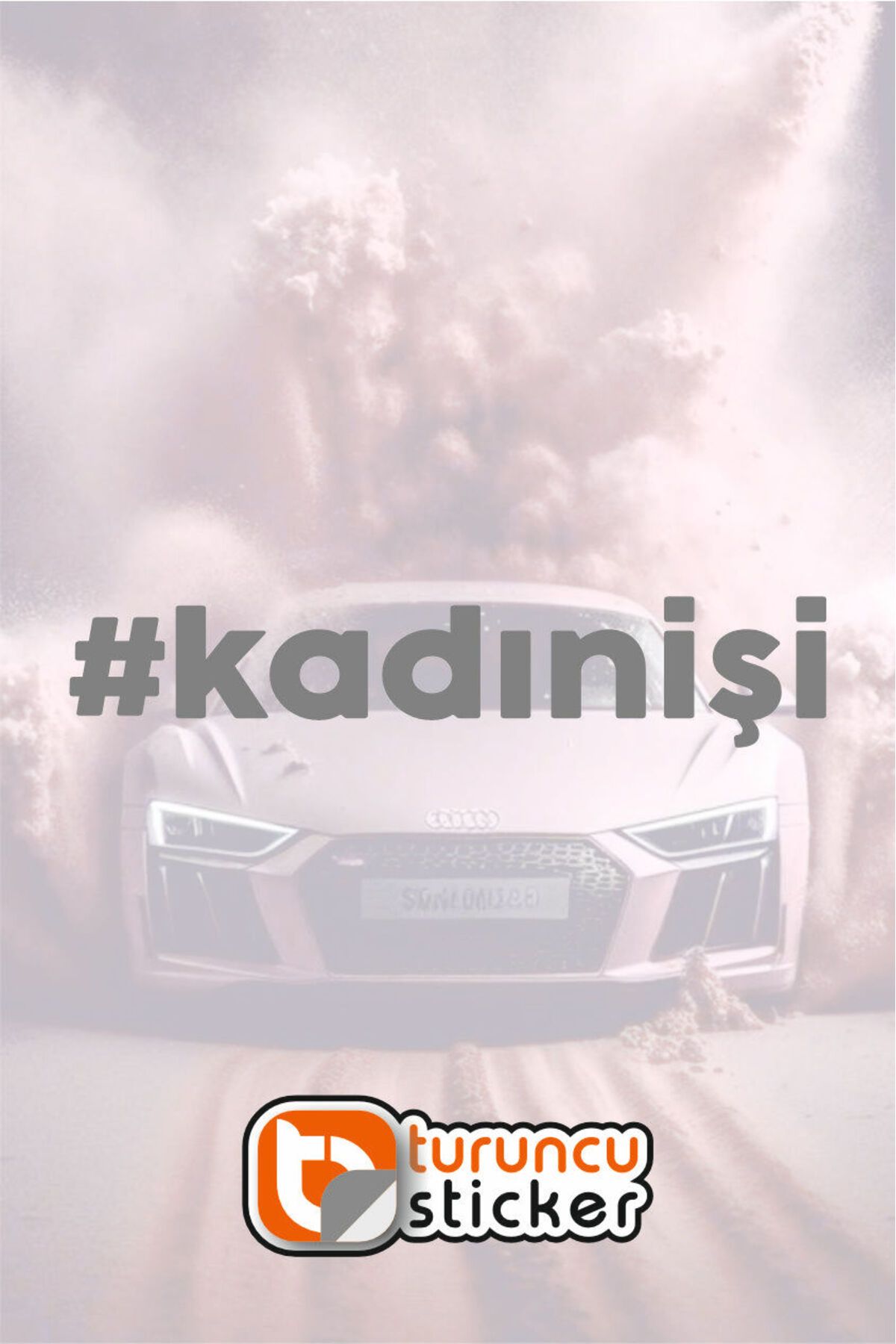 Turuncu #kadınişi Sticker Etiket 15×3 cm – Araç – Motor – Laptop – Kask Etiket Sticker